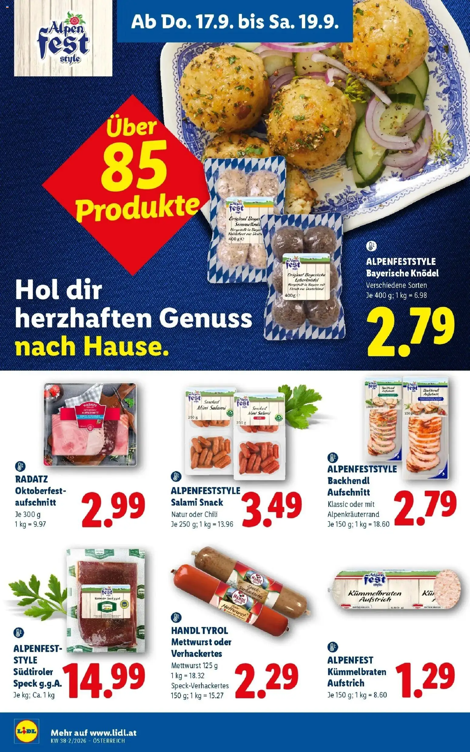 Lidl Flugblatt - Jenbach ab 13.09.2026 - Angebote ab donnerstag | Seite: 14 | Produkte: Chili, Speck, Salami