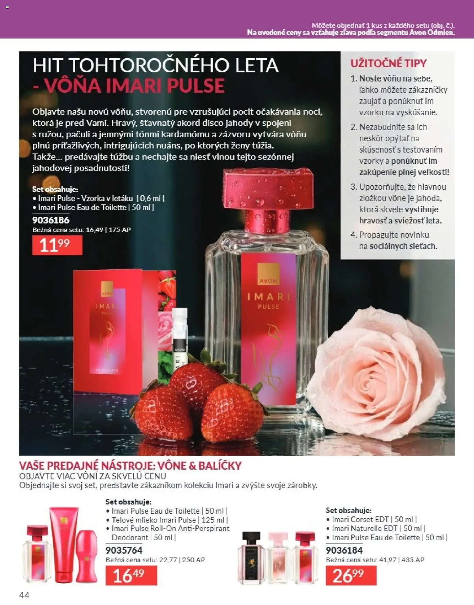 Nové Avon akcie – leták je platný od 01.07.2026 | Strana: 44 | Produkty: Mlieko, Telové mlieko, Antiperspirant, Jahody