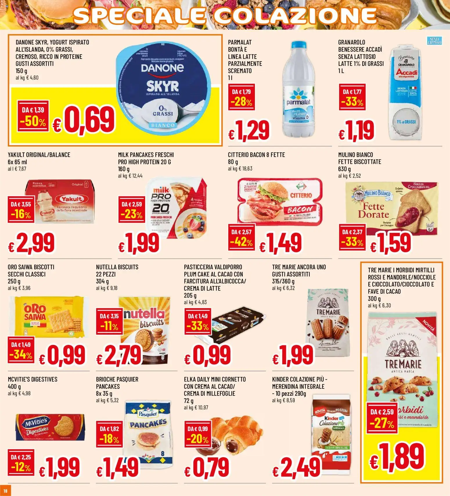Volantino Famila del 03/09/2026 | Pagina: 18 | Prodotti: Crema, Nutella, Mirtilli, Fette biscottate