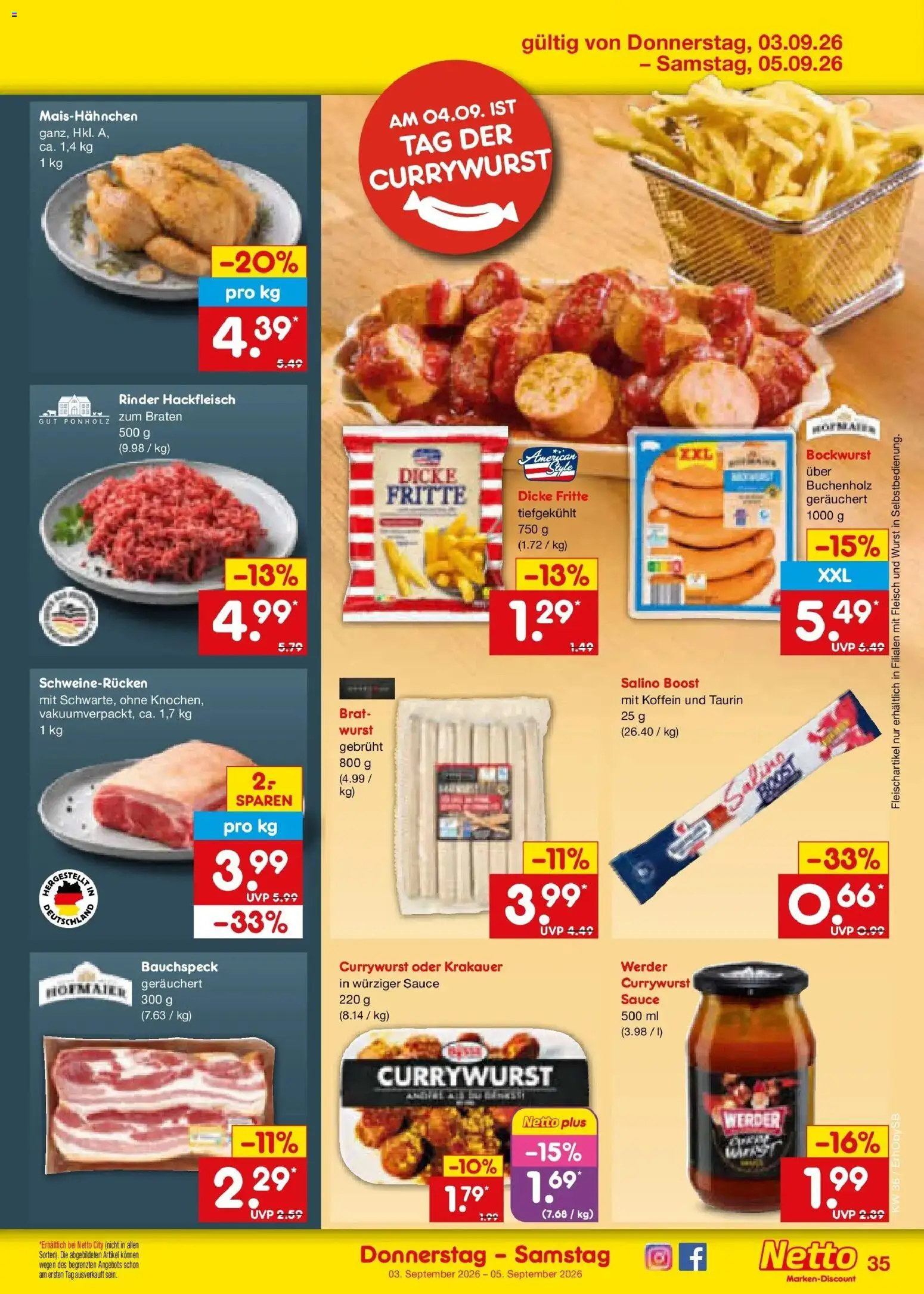 Netto Marken-Discount Prospekt Mauern (ab 31.08.2026) » Angebote | Seite: 47 | Produkte: Wurst, Schweinerucken, Fleisch, Hackfleisch