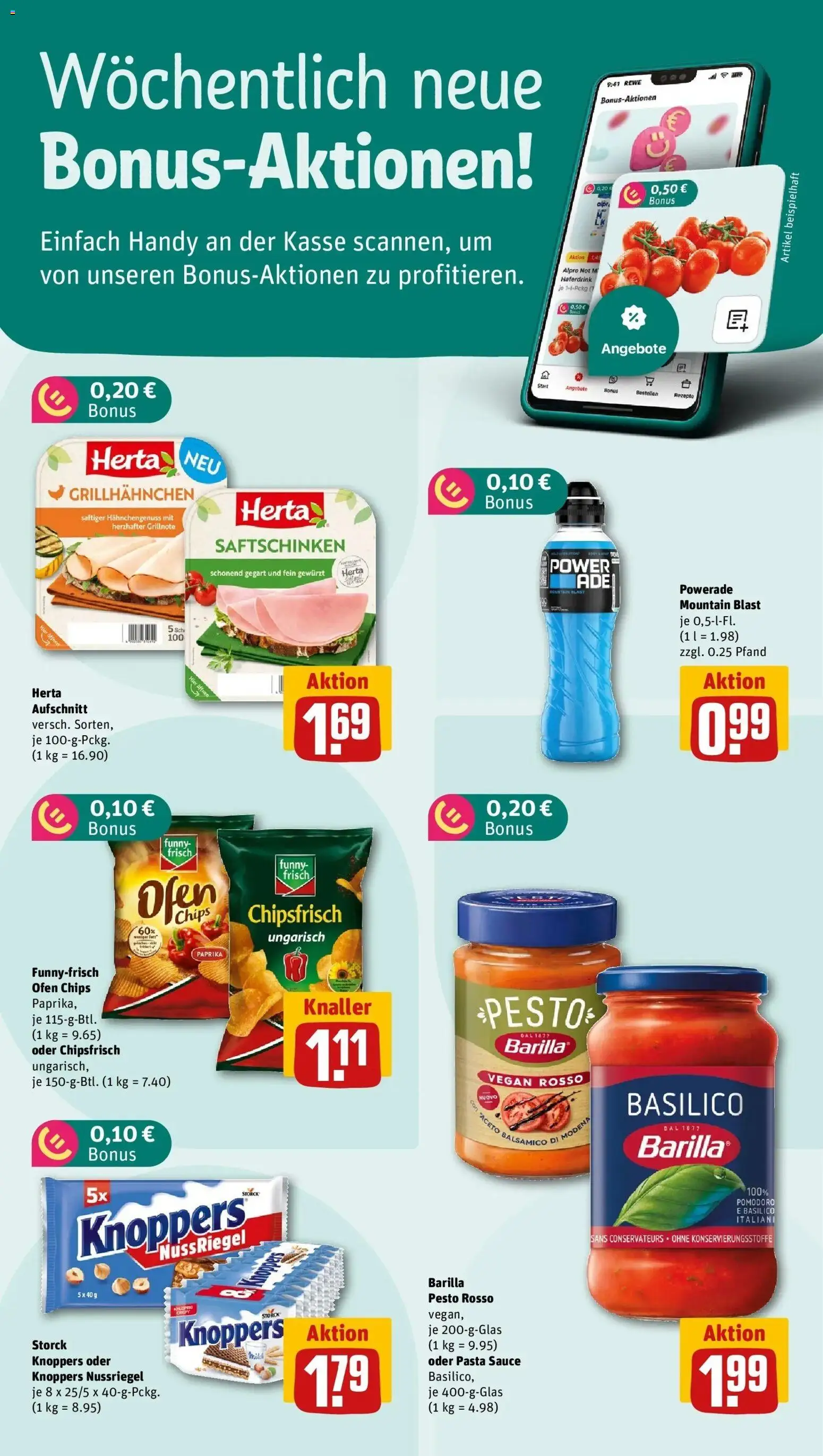 REWE Prospekt ab 31.08.2026 zum Blättern » Angebote | Seite: 2 | Produkte: Barilla, Haferdrink, Alpro, Powerade