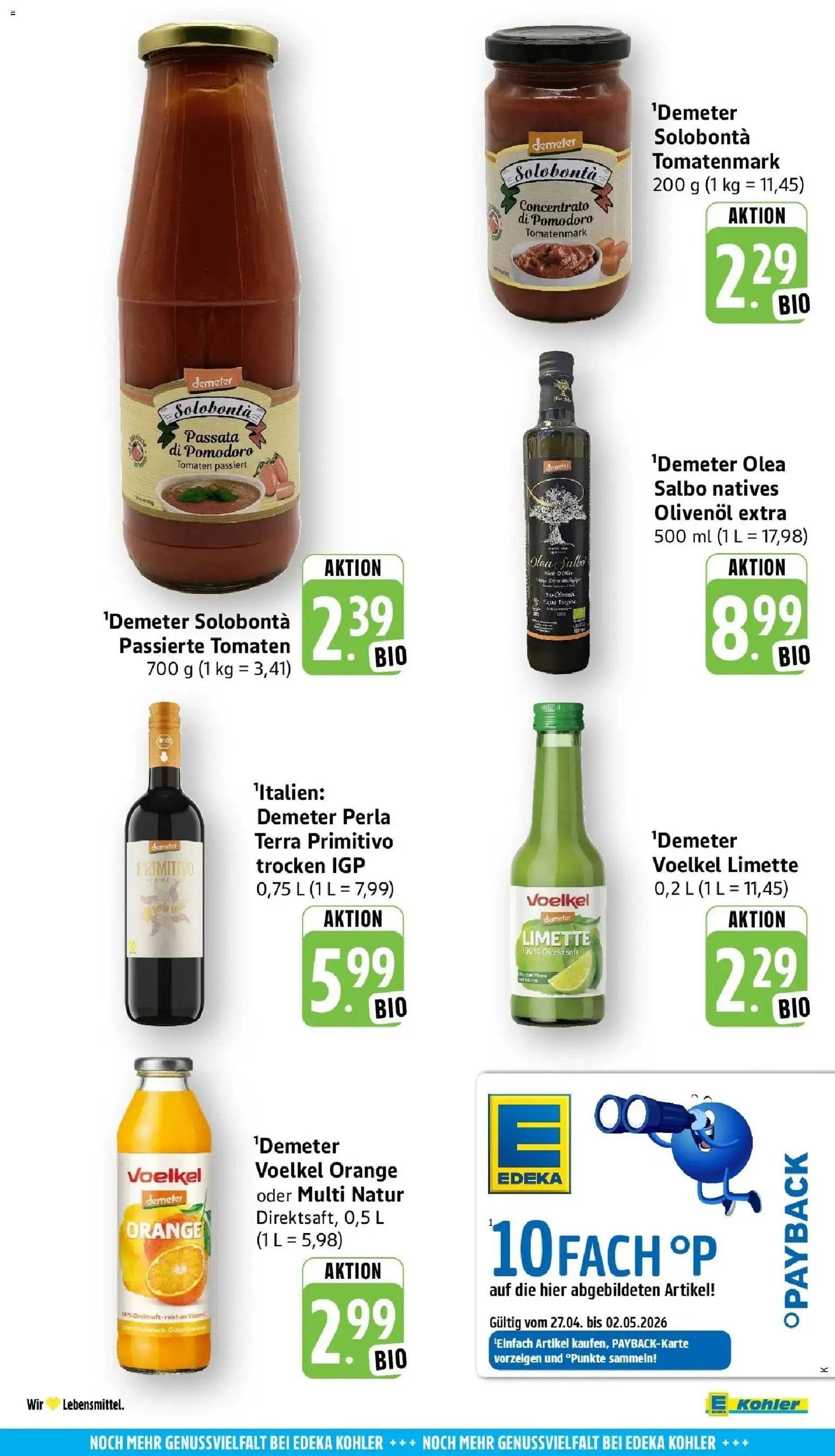 Angebote – gültig ab 27.04.2026 | Seite: 57 | Produkte: Olivenol, Tomaten, Limette