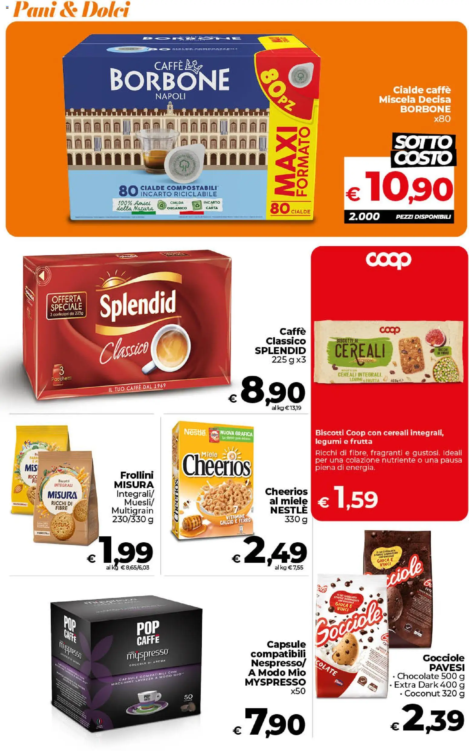 Volantino Ipercoop del 01/09/2026 | Pagina: 32 | Prodotti: Caffè, Biscotti, Frutta, Cialde