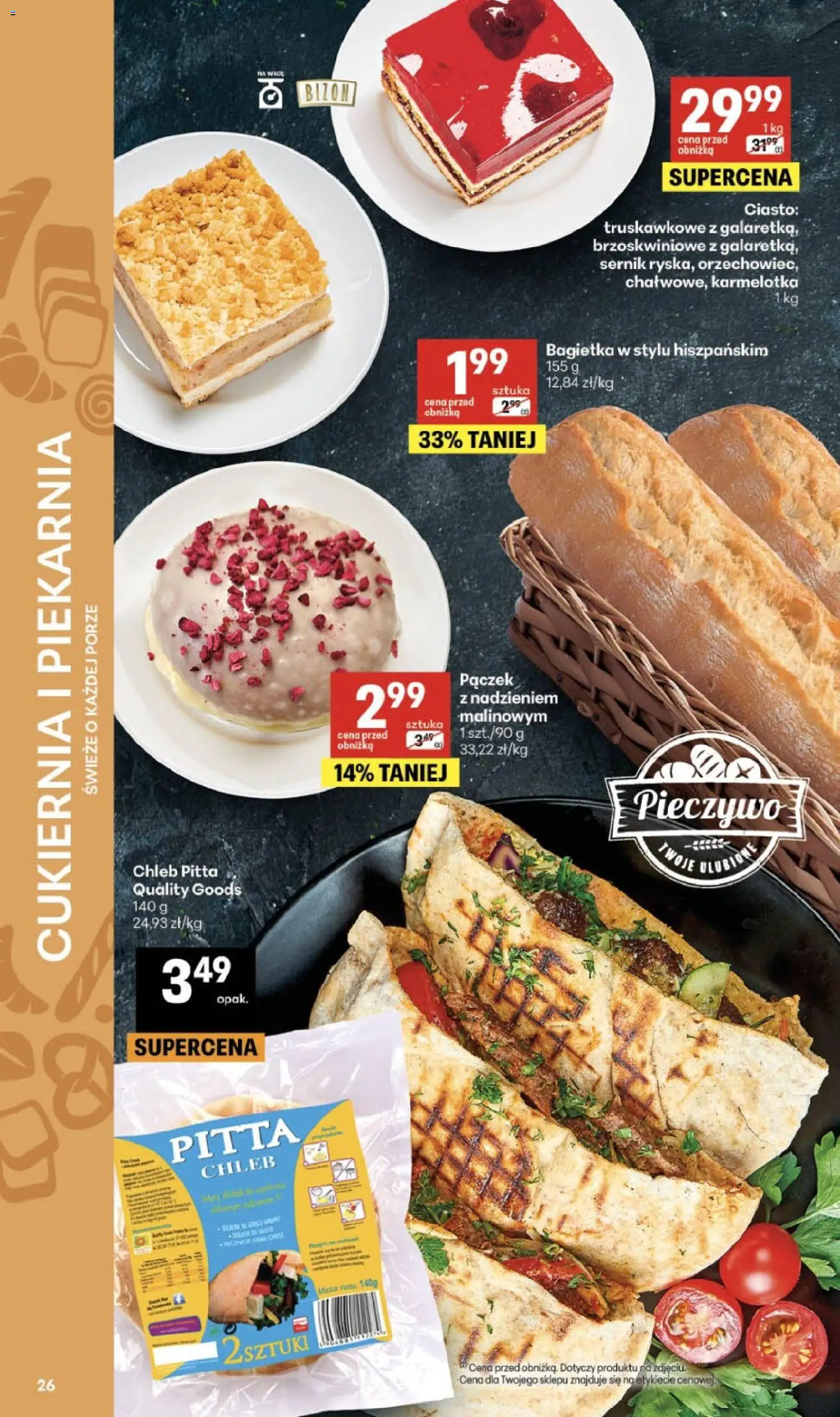Delikatesy Centrum gazetka od 07.05.2026 | Strona: 26 | Produkty: Pieczywo, Ciasto, Bagietka, Chleb