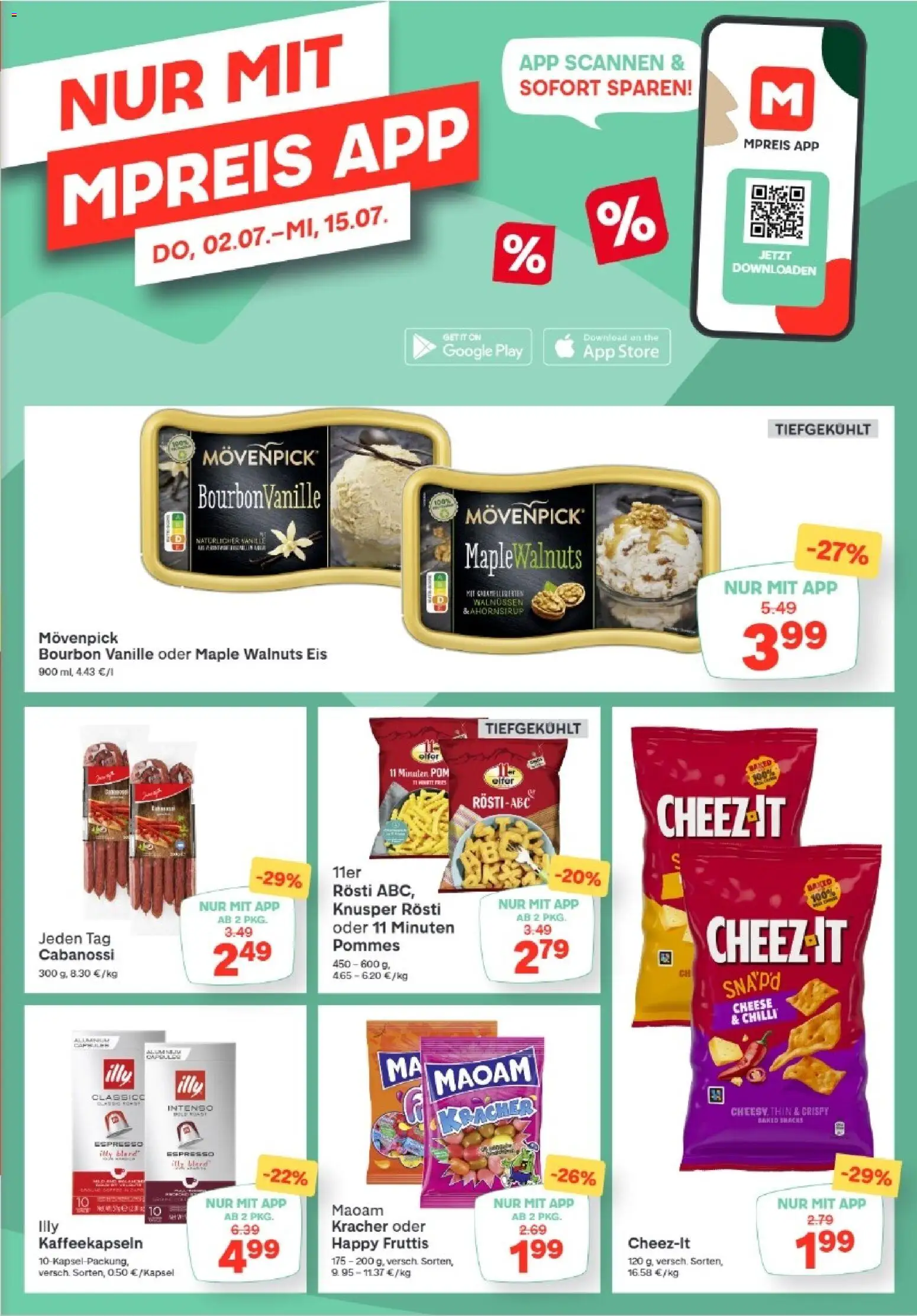 MPREIS Absam gültig ab 09.07.2026 | Seite: 13 | Produkte: Eis, Bourbon