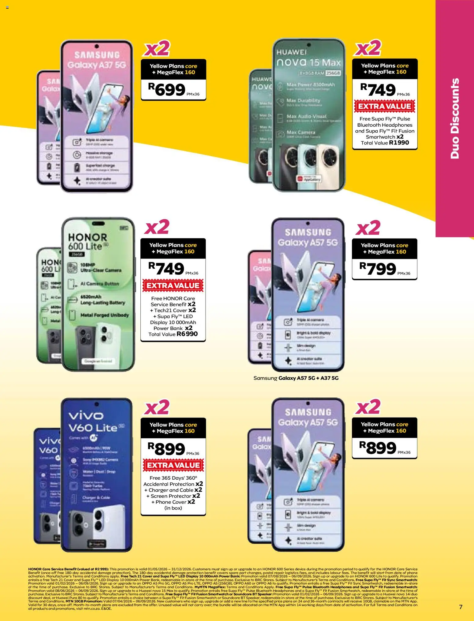 New MTN catalogue – valid from 07/08/2026 | Page: 7 | Products: Phone, Camera, Headphones, Box
