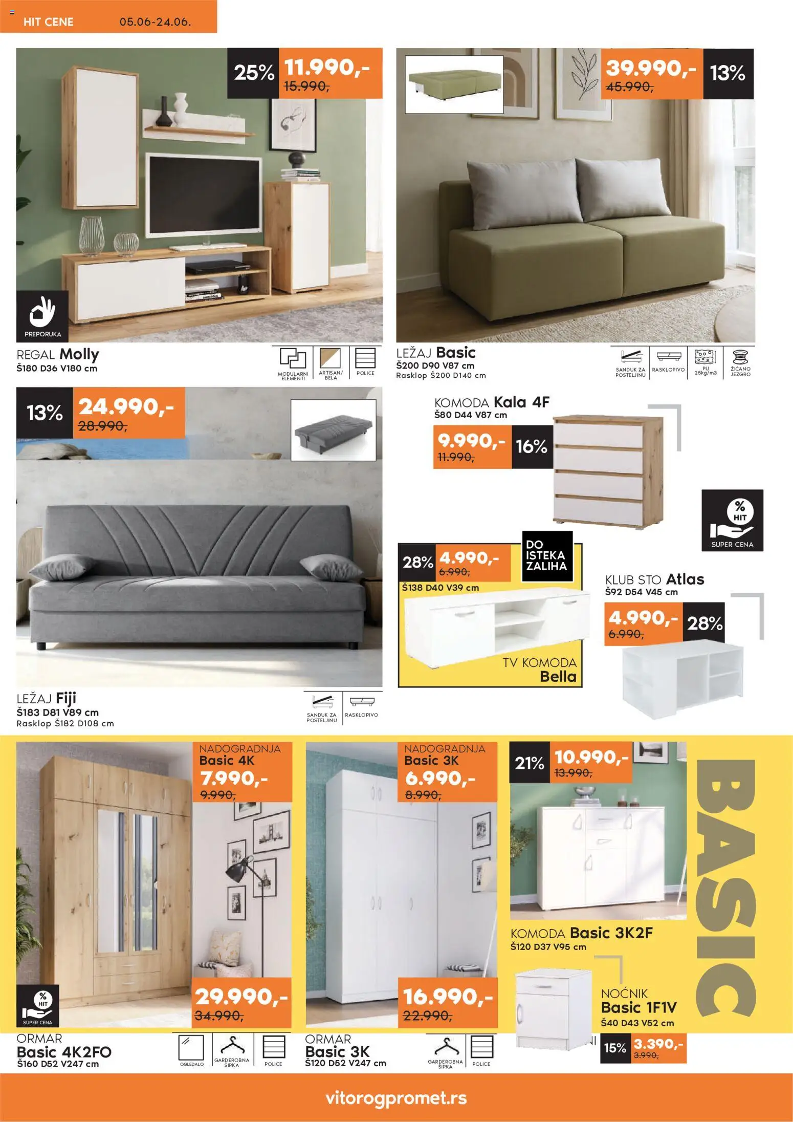 Vitorog katalog - važi od 05.06.2026 | Strana: 10 | Proizvode: Komoda, Tv komoda, Sto, Ogledalo