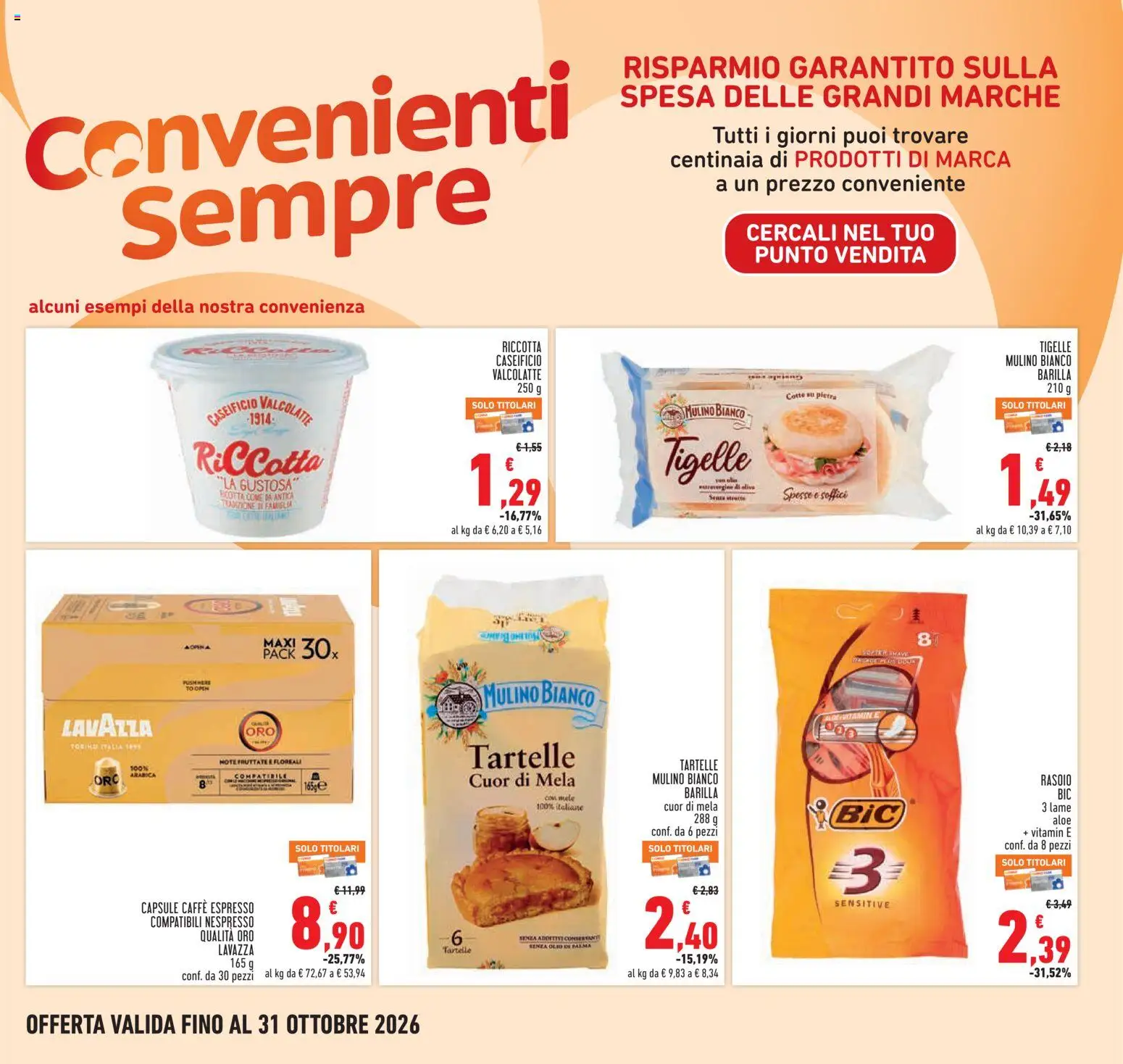 Volantino Conad del 08/10/2026 | Pagina: 17 | Prodotti: Rasoio, Caffè, Olio, Barilla