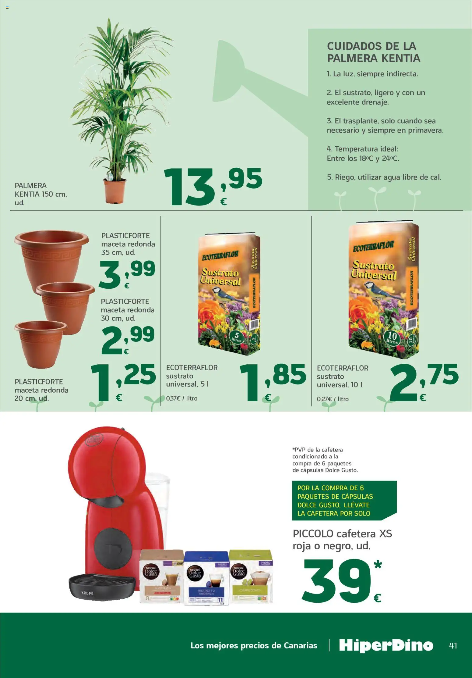 HiperDino folleto │ válido desde el 25/08/2026 | Página: 41 | Productos: Cápsulas, Sustrato, Sustrato universal, Maceta