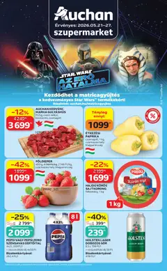 Auchan Szupermarket akciós újság - amely érvényes a következő dátumtól: 21.05.2026
