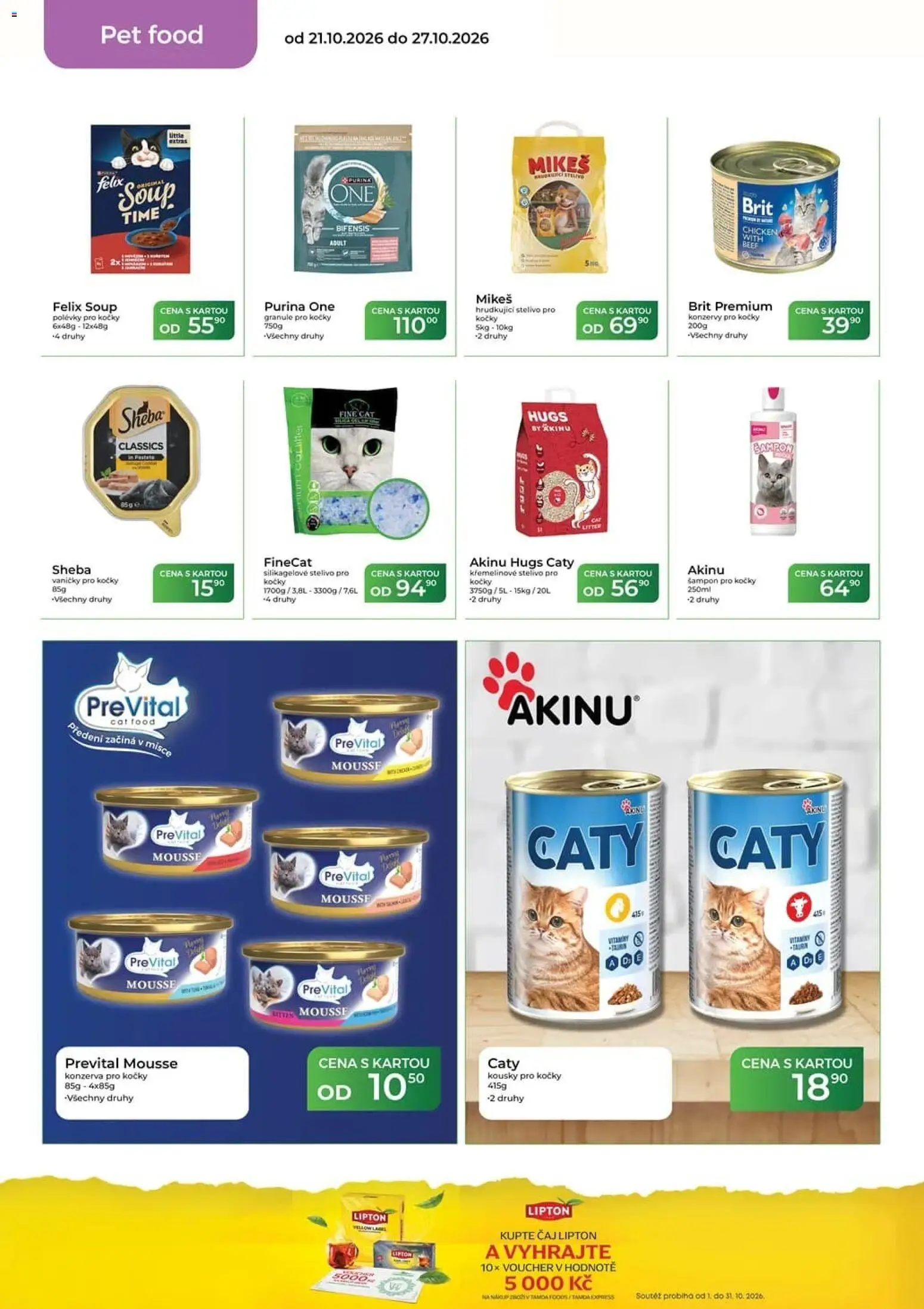 Tamda Foods leták od 21.10.2026 | Strana: 48 | Produkty: Granule, Konzervy pro kočky, Polévky, Šampon