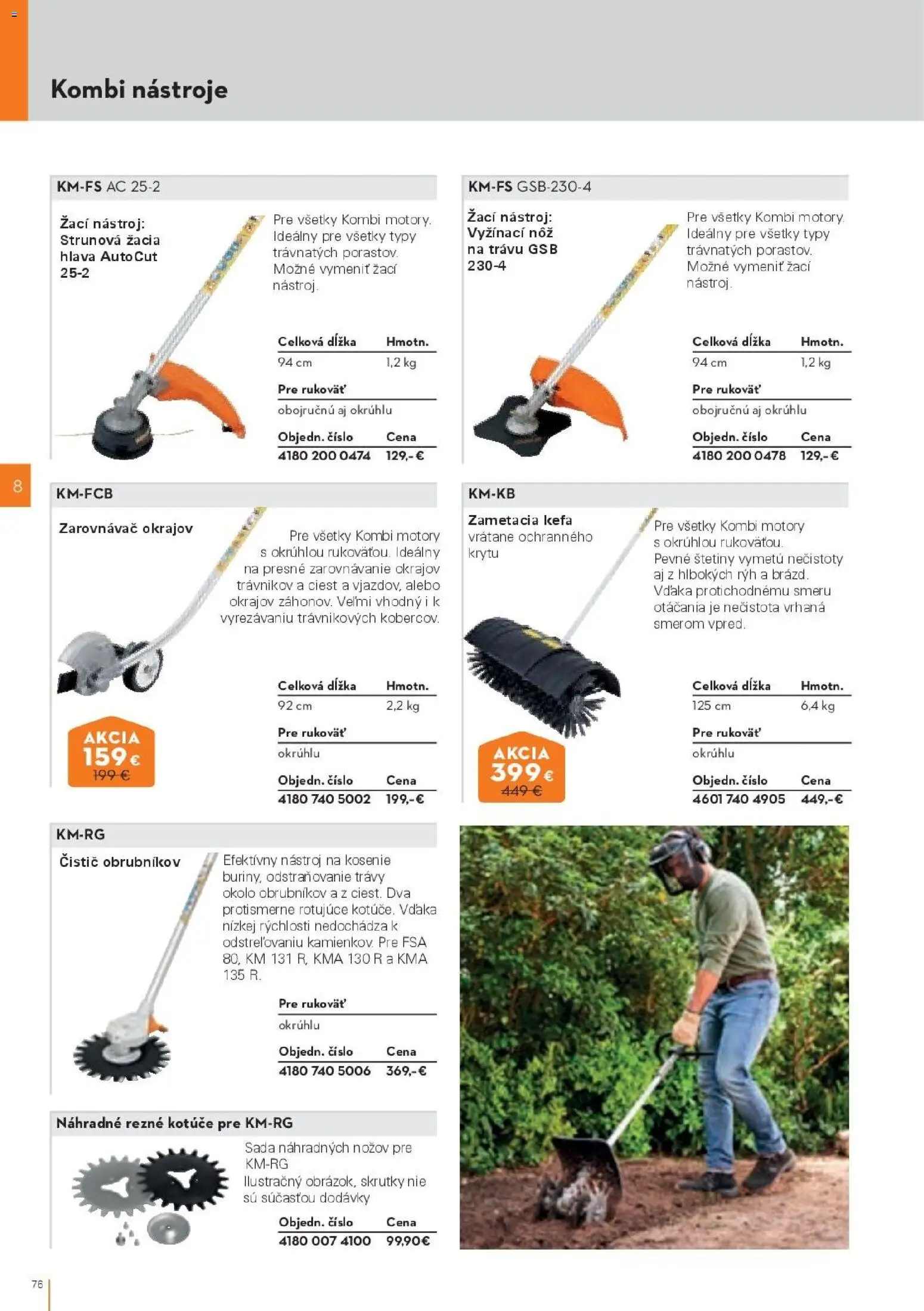 Nové STIHL akcie – leták je platný od 19.08.2026 | Strana: 76 | Produkty: Kefa, Rezne