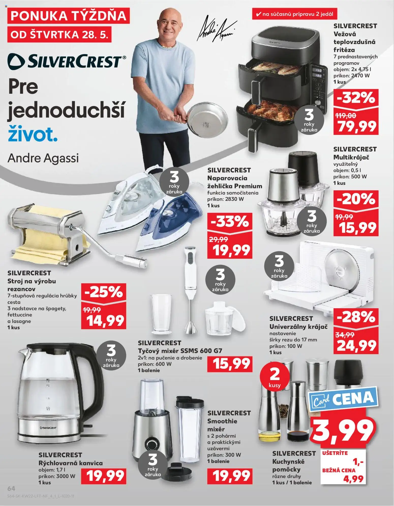 Nové Kaufland akcie – leták je platný od 28.05.2026 | Strana: 64 | Produkty: Naparovacia žehlička, Fritéza, Teplovzdušná frítéza, Žehlička