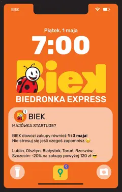 Náhled letáku Biedronka Polsko leták - Biek Exspress od 01.05.2026