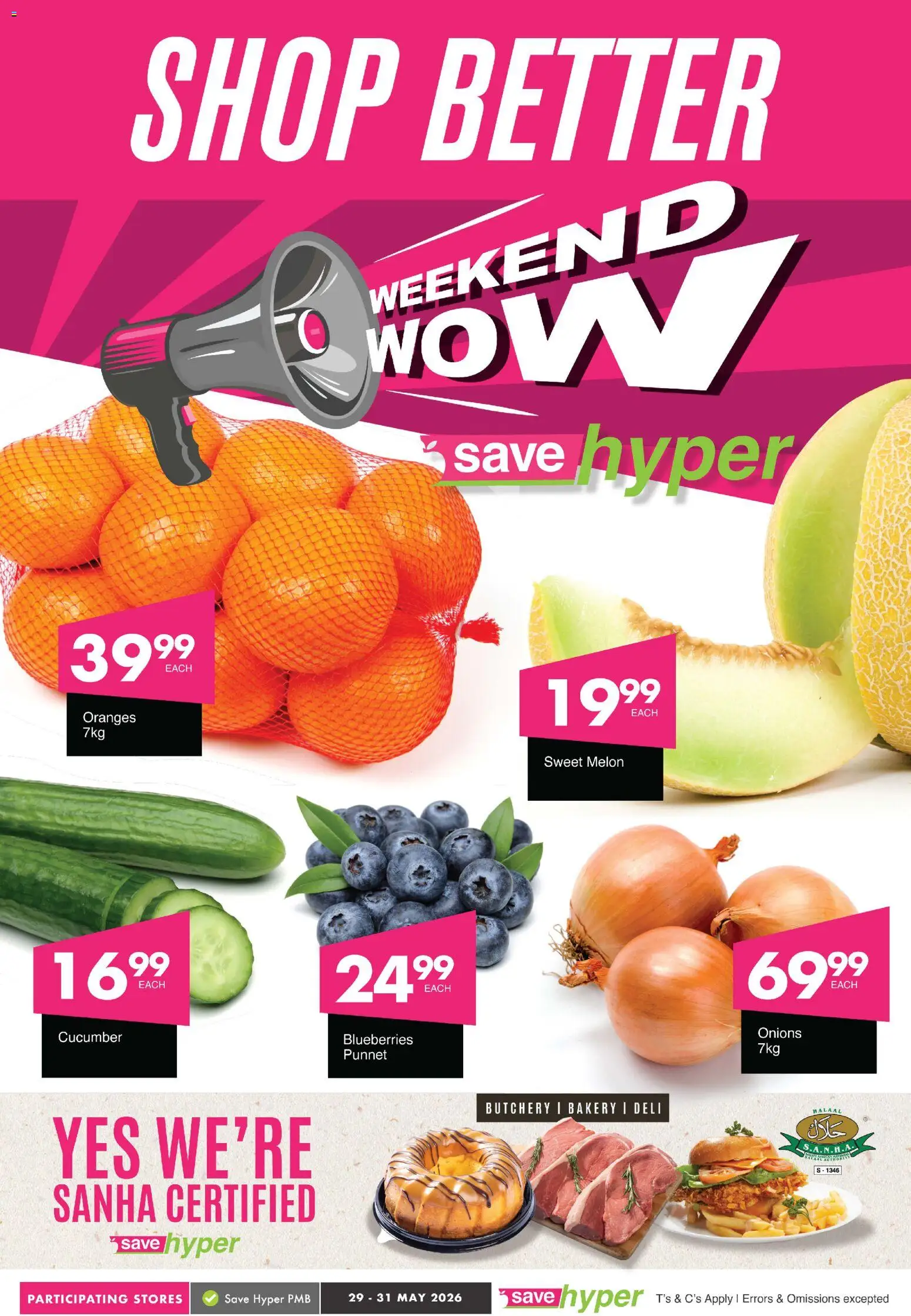 New Save catalogue – valid from 29.05.2026 | Page: 1 | Products: Blueberries, Bakery, Oranges, Onions