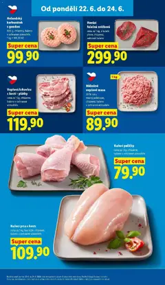 Náhled letáku Kuřecí paličky, cena za 1 kg, chlazené, baleno v ochranné atmosféře od 22.06.2026 | Strana: 15