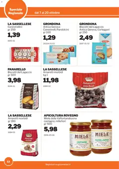 Anteprima del volantino Sogegross volantino Liguria valido a partire dal 07/10/2026 | Pagina: 12 | Prodotti: Biscotti, Canestrelli, Miele
