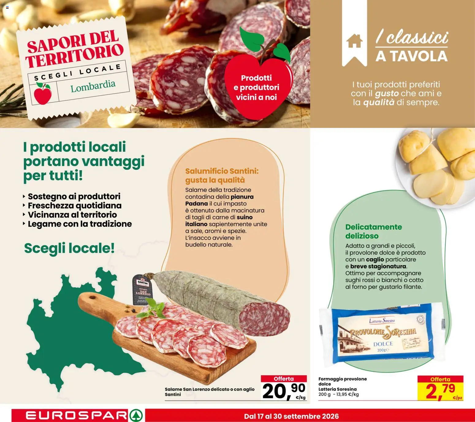 Volantino Eurospar del 17/09/2026 | Pagina: 12 | Prodotti: Impasto, Formaggio, Aglio, Forno