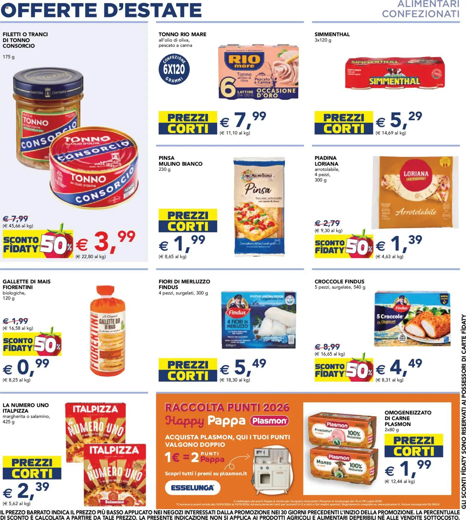 Volantino Esselunga S del 16/07/2026 | Pagina: 5 | Prodotti: Manzo, Merluzzo, Gallette, Tonno