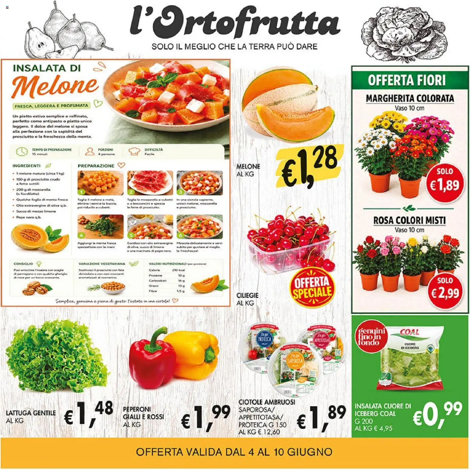 Volantino Coal del 04.06.2026 | Pagina: 2 | Prodotti: Succo, Prosciutto, Menta, Lattuga