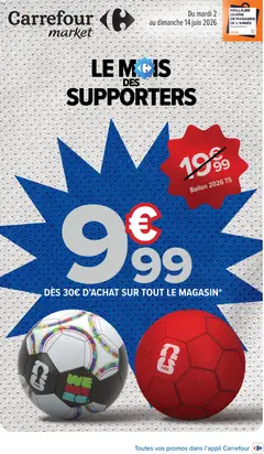 Carrefour Market - Prévisualisation de Carrefour Market Le mois des supporters valide à partir de 02.06.2026