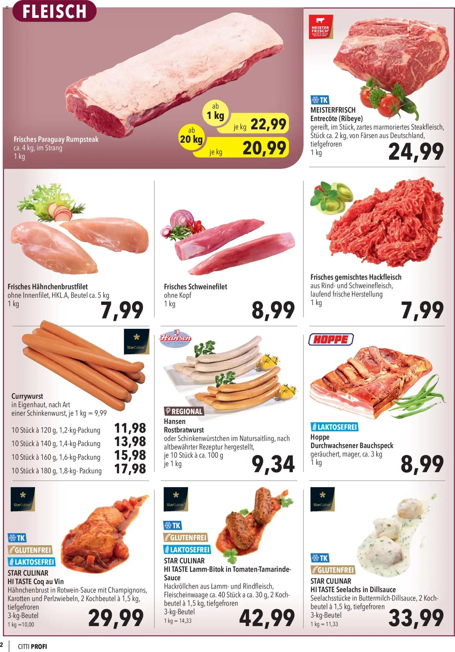 CITTI Markt Aktuelle Angebote für Profis – gültig ab 12.08.2026 | Seite: 2 | Produkte: Rumpsteak, Fleisch, Hackfleisch, Hahnchenbrust