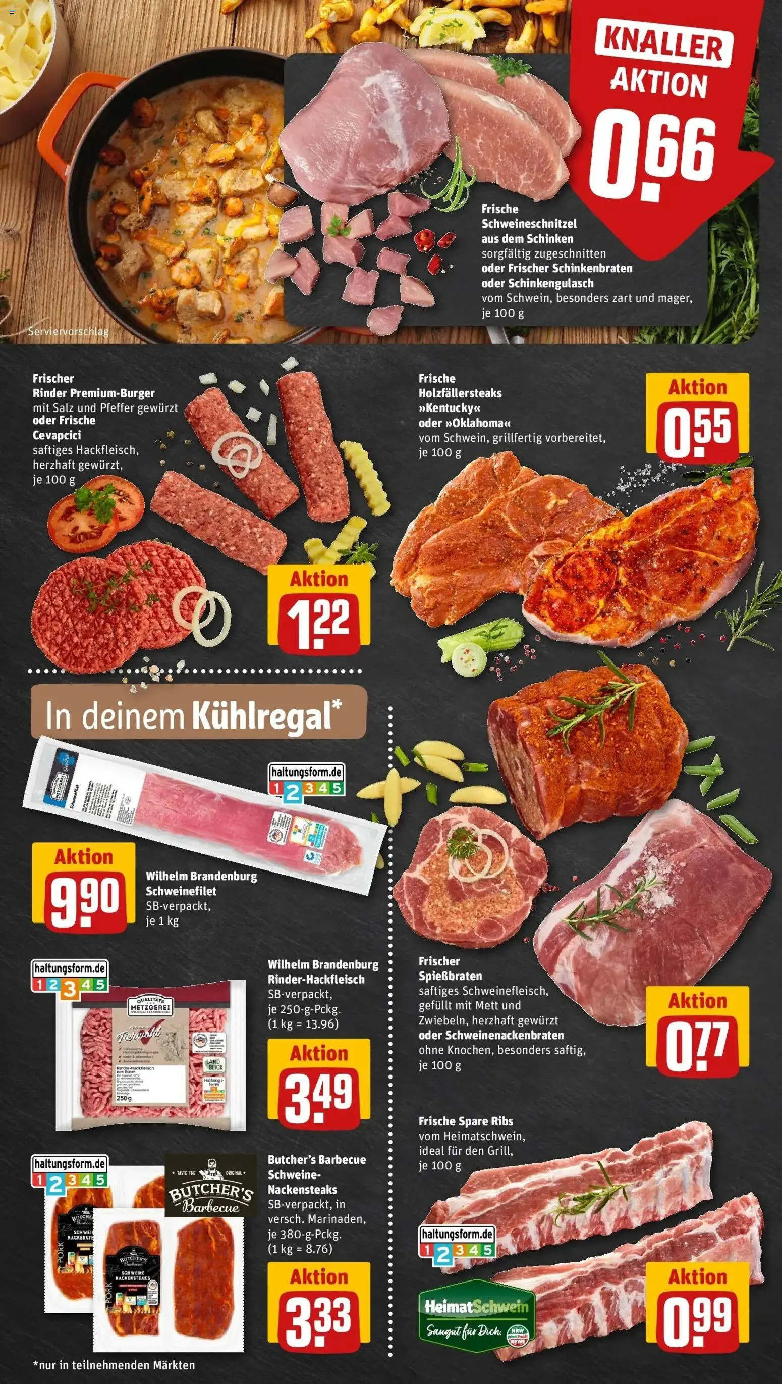 Rewe Prospekt Essen / Stoppenberg – gültig ab 26.05.2026 | Seite: 6 | Produkte: Spare ribs, Cevapcici, Salz, Schinken