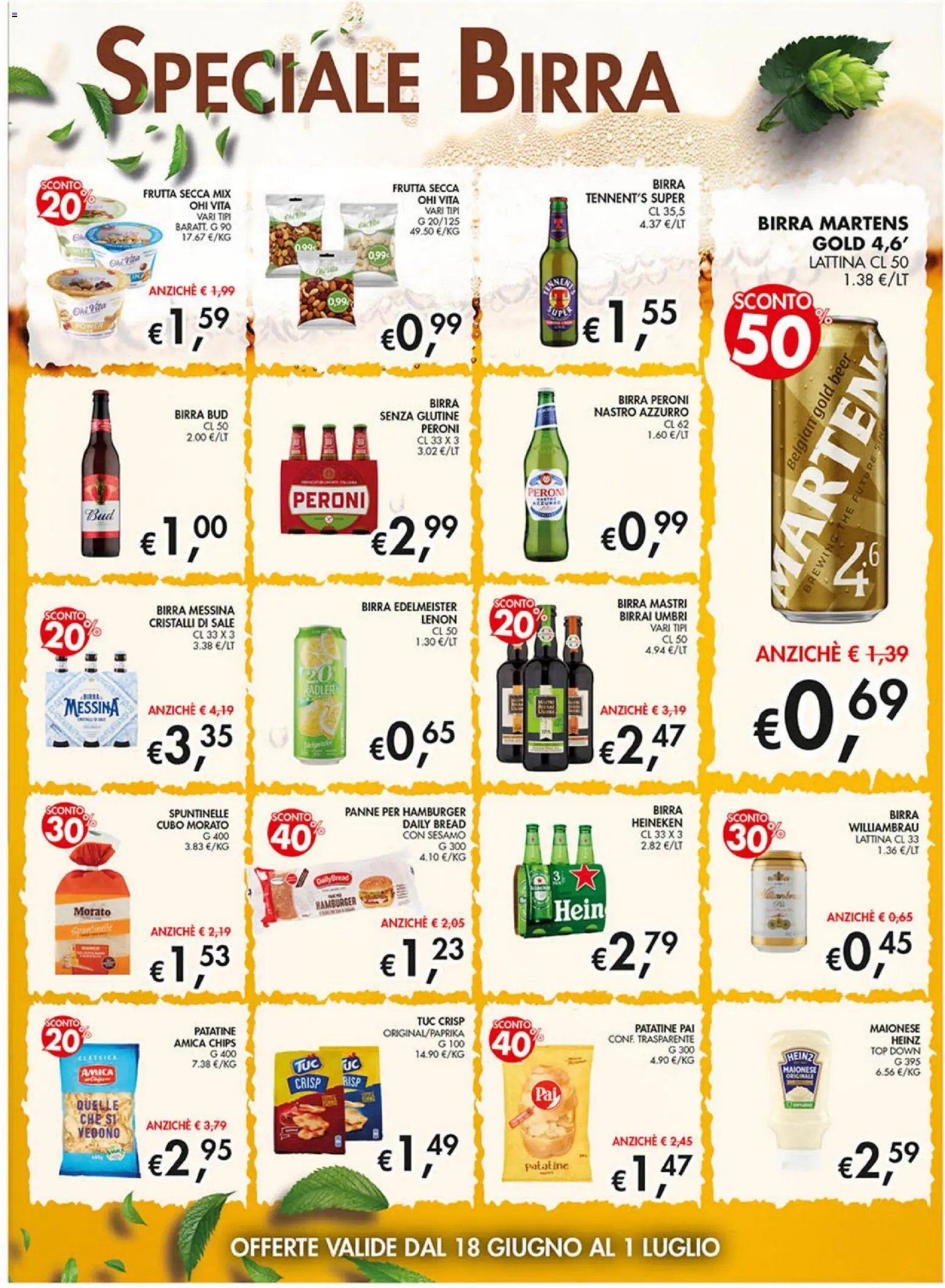 Volantino Coal del 18/06/2026 | Pagina: 9 | Prodotti: Patatine, Frutta, Maionese, Heineken
