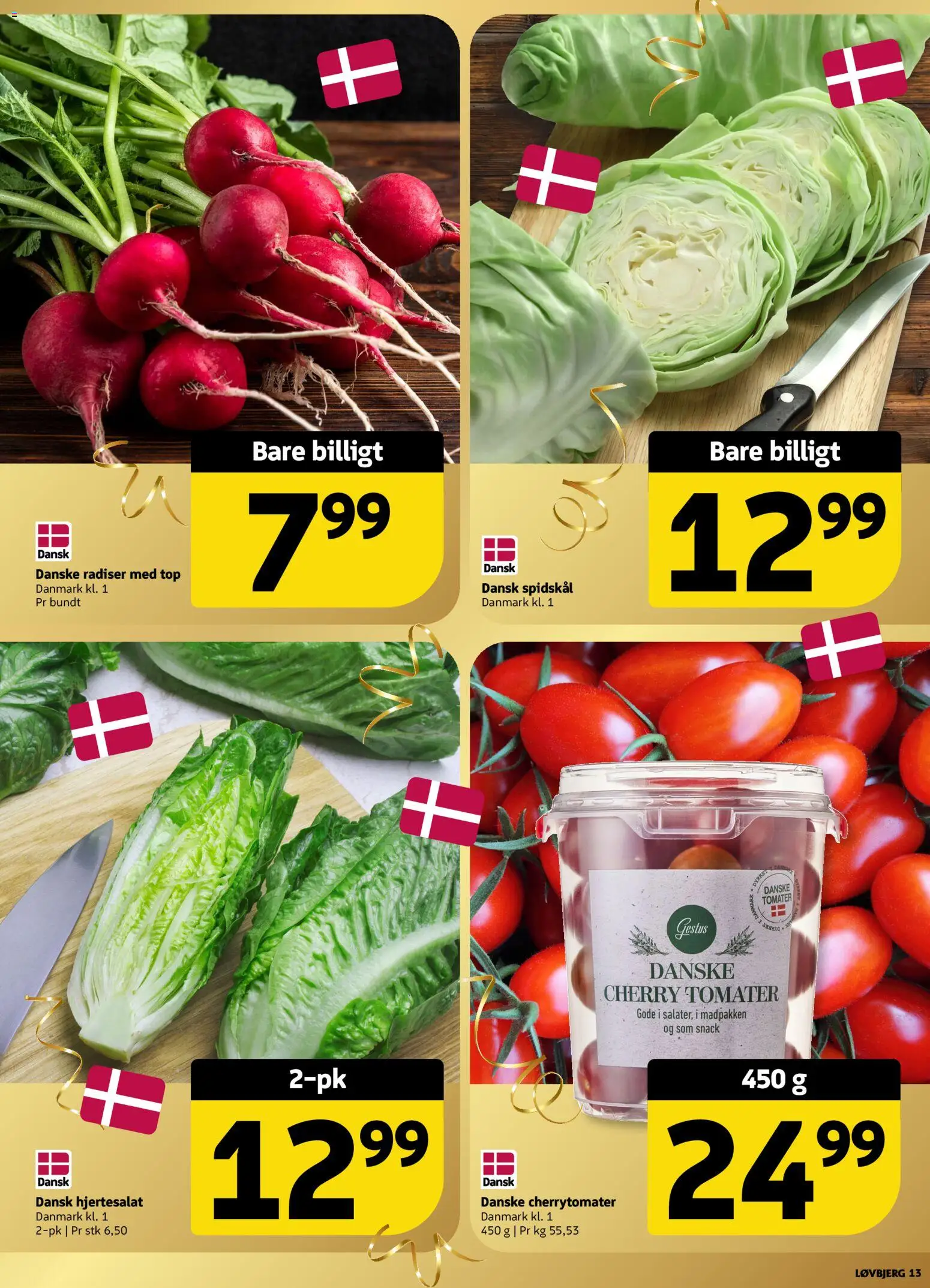 Løvbjerg tilbudsavis – gyldig fra 06.06.2026 | Side: 13 | Produkter: Radiser, Tomater, Spidskål, Søm