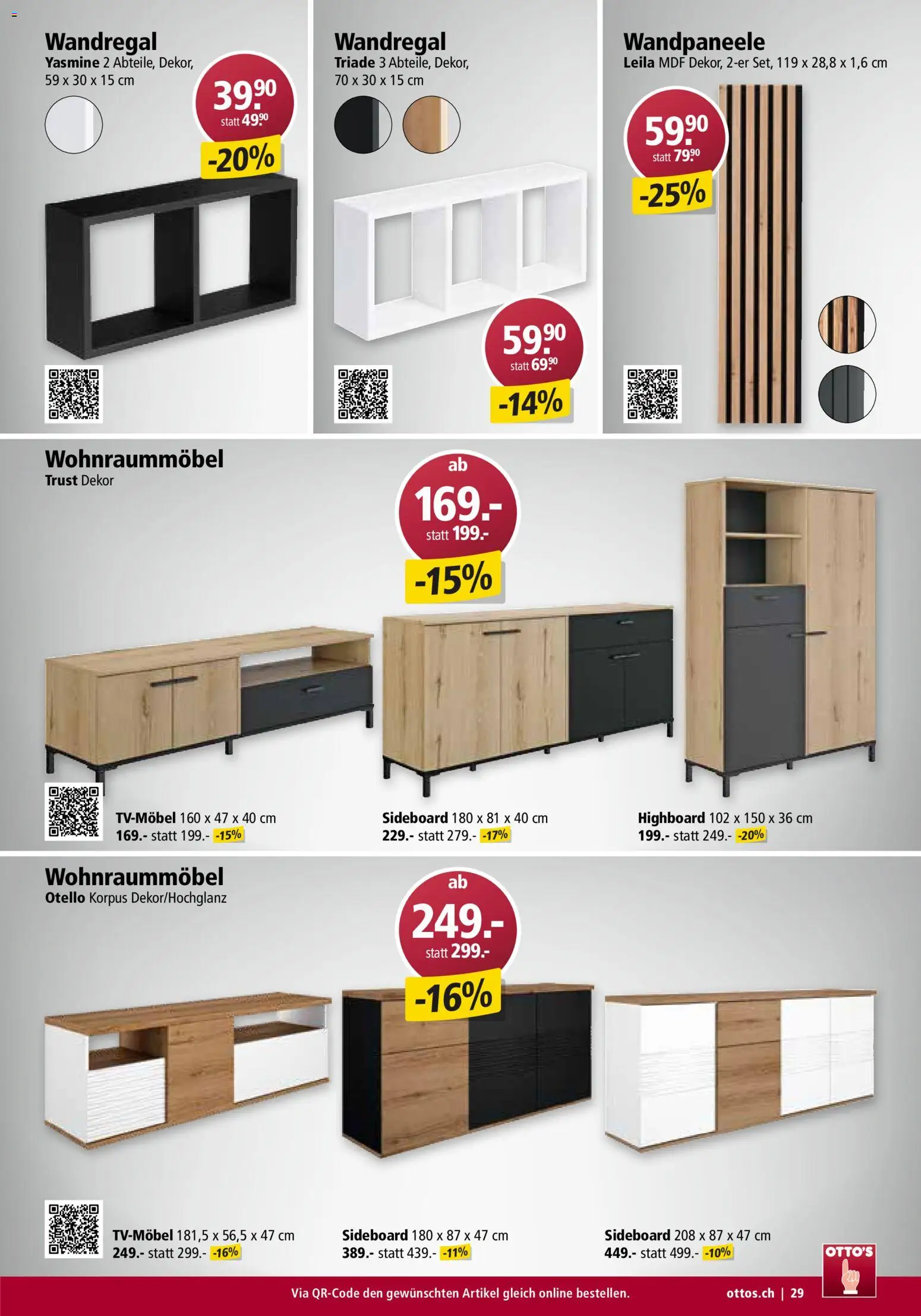 Otto's Aktionen Möbelflyer – gültig ab 01.07.2026 | Seite: 29 | Produkte: Highboard, Sideboard, Wandregal