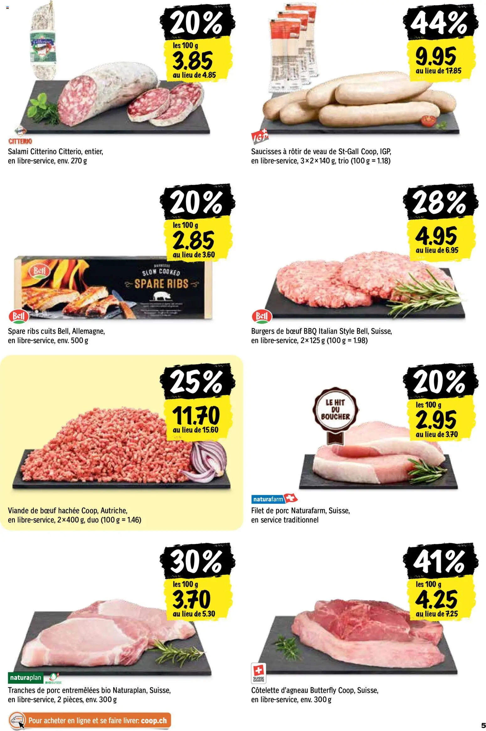 Coop aktionen FR – gültig ab 11.06.2026 | Seite: 5 | Produkte: Spare Ribs, Salami