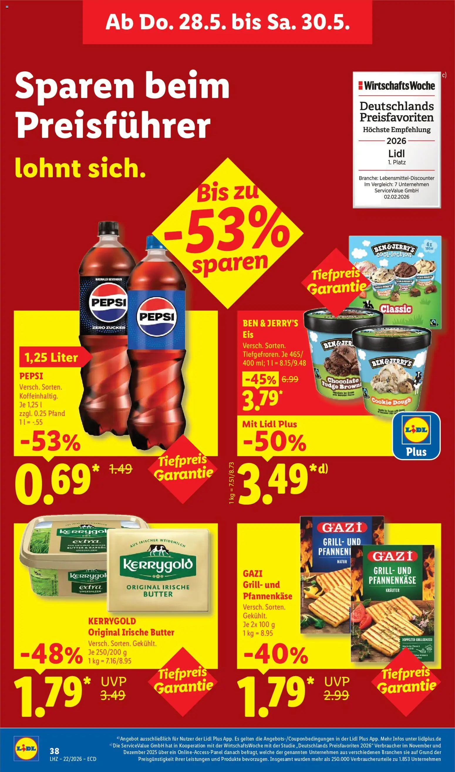Lidl Prospekt – gültig ab 26.05.2026 | Seite: 64 | Produkte: Butter, Rapsöl, Zucker, Pepsi