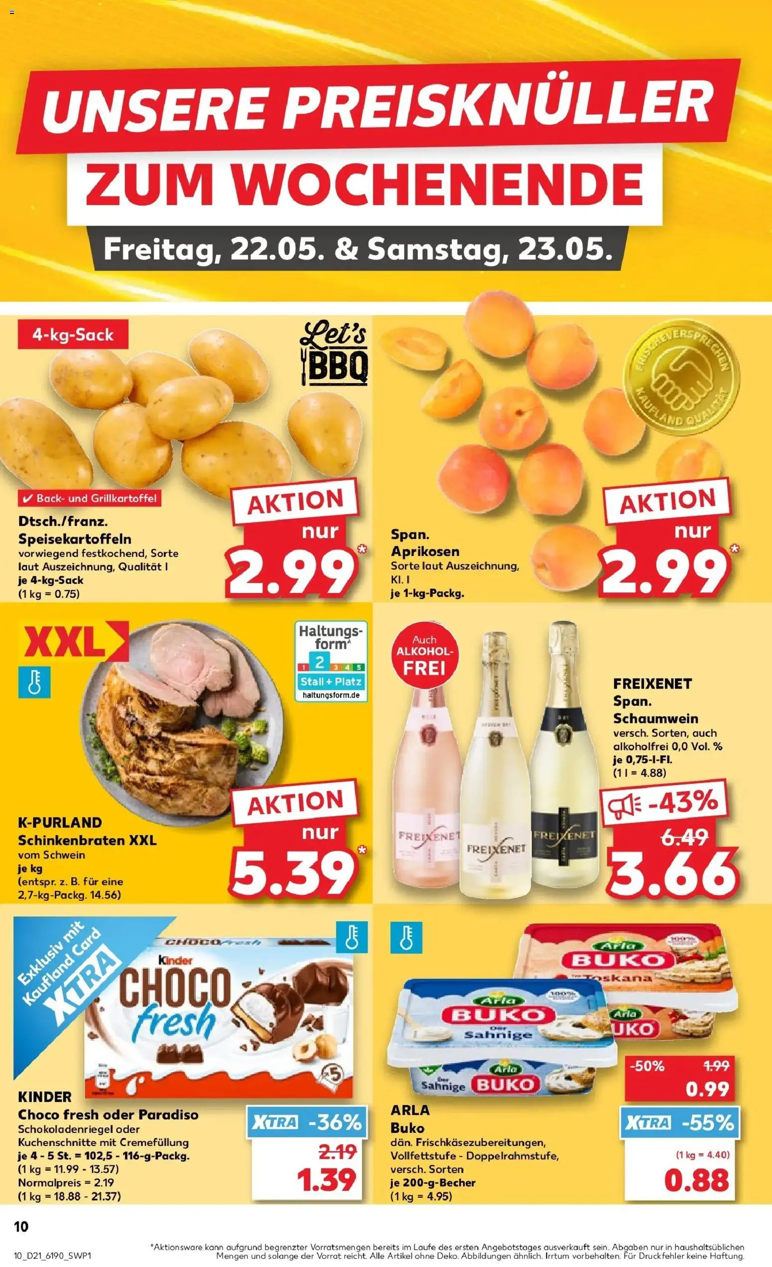 Kaufland Prospekt Bottrop – gültig ab 21.05.2026 | Seite: 10 | Produkte: Freixenet, Arla buko