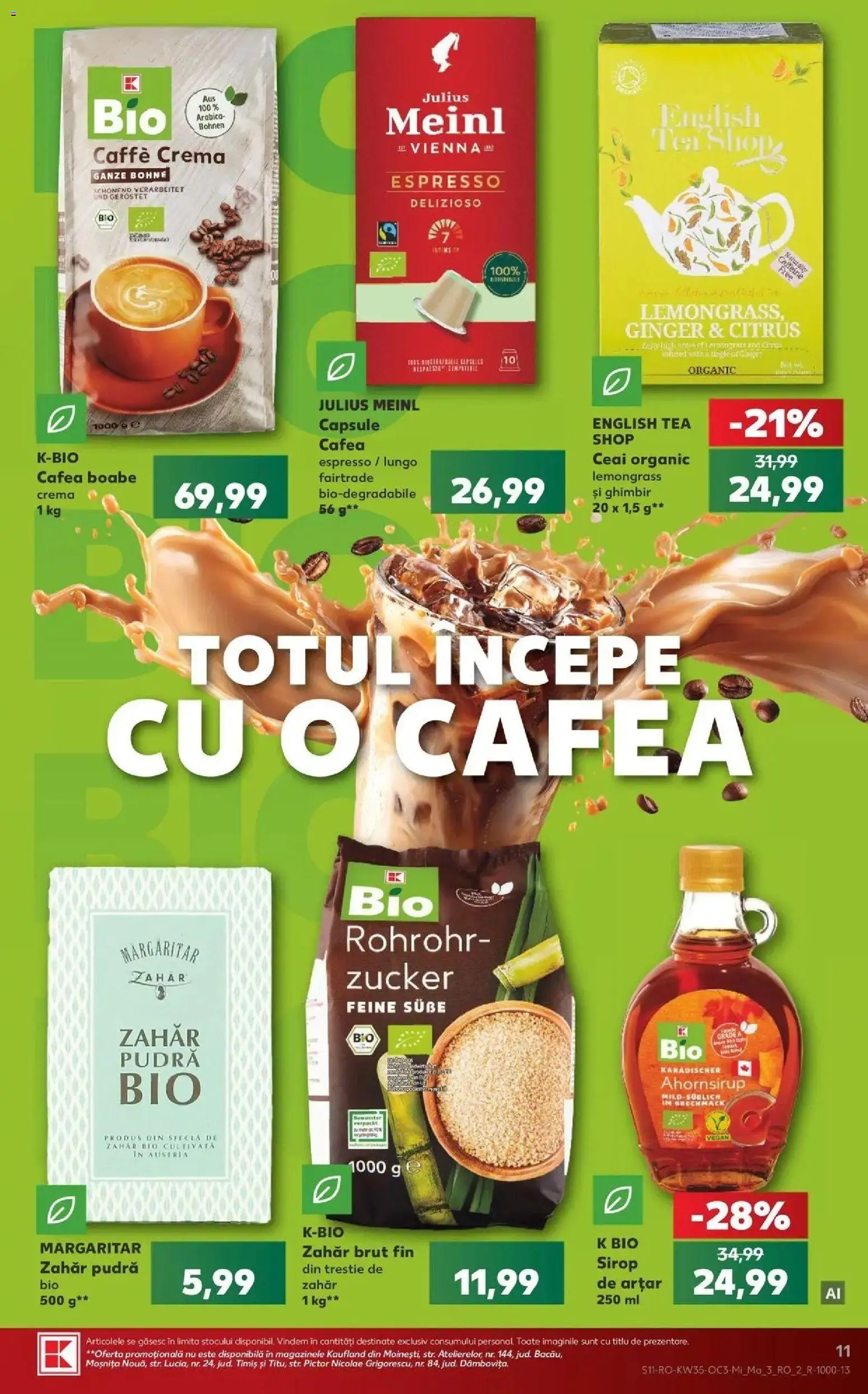 Kaufland Baia Mare 26.08.2026 - Revista si Oferta | Pagină: 11 | Produse: Cremă, Ceai, Sirop, Zahăr