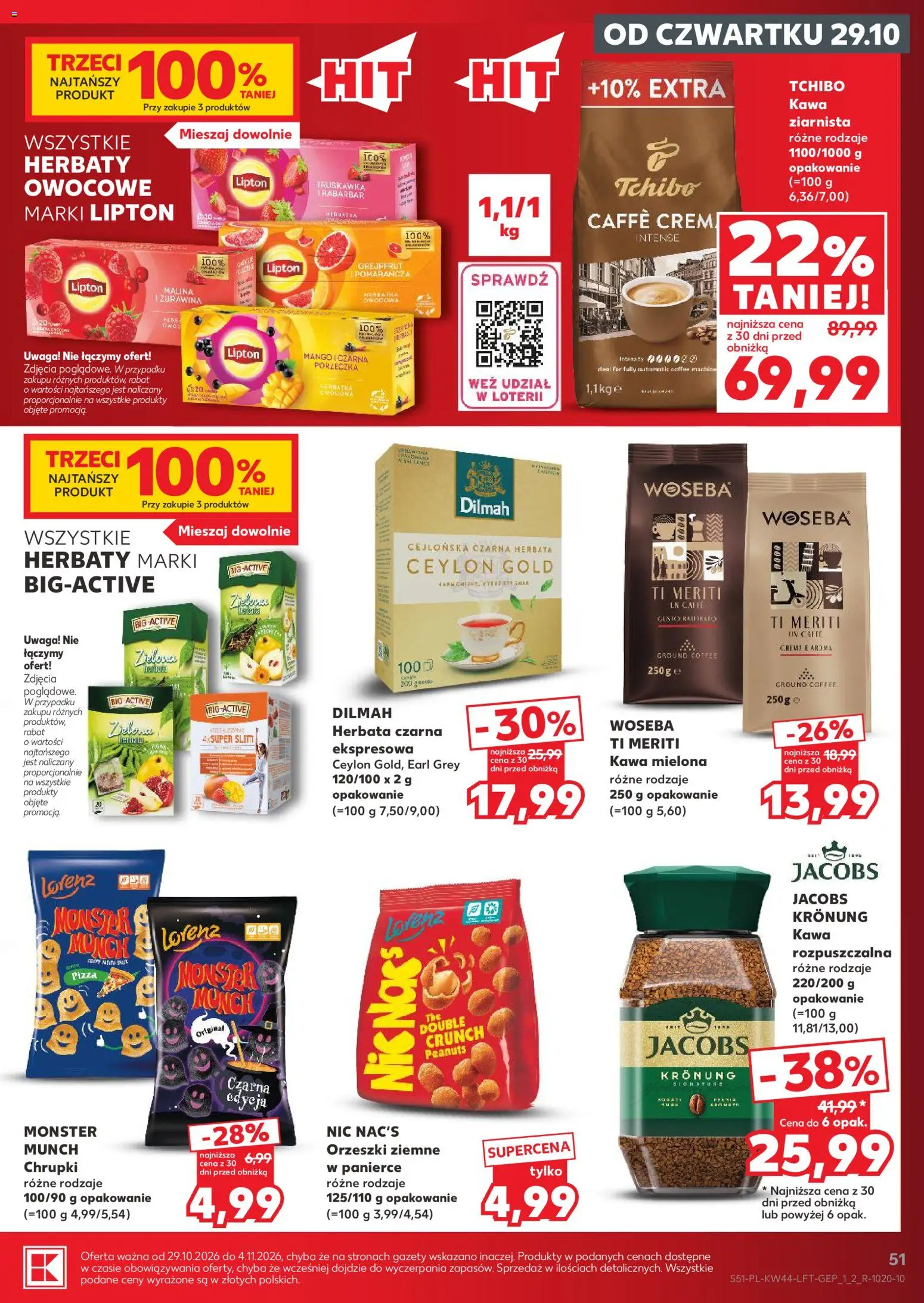 Kaufland gazetka od 29.10.2026 | Strona: 51 | Produkty: Earl Grey, Żurawina, Kawa, Orzeszki