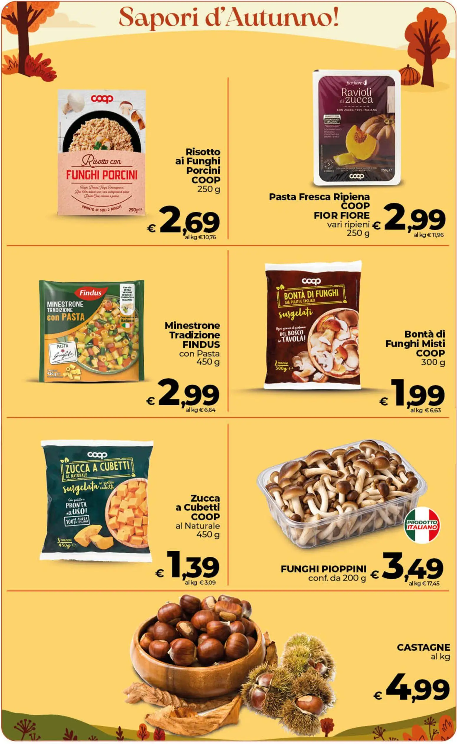 Volantino COOP del 13/10/2026 | Pagina: 19 | Prodotti: Minestrone, Pasta, Funghi, Zucca