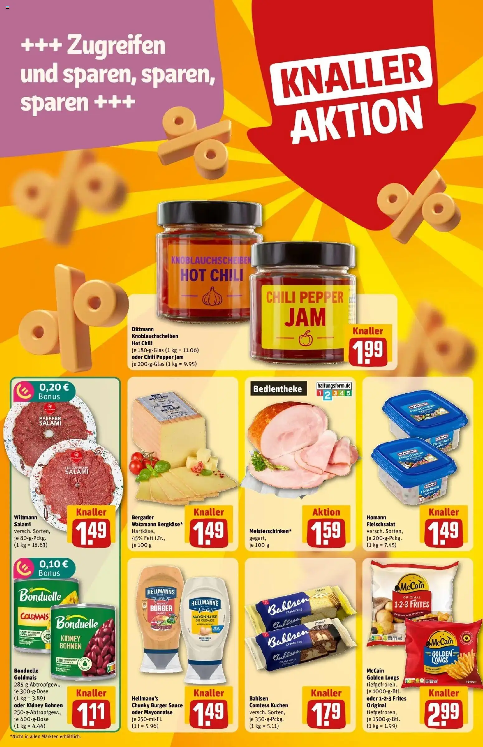 REWE Prospekt ab 17.08.2026 zum Blättern » Angebote | Seite: 6 | Produkte: McCain, Chili, Salami, Kuchen