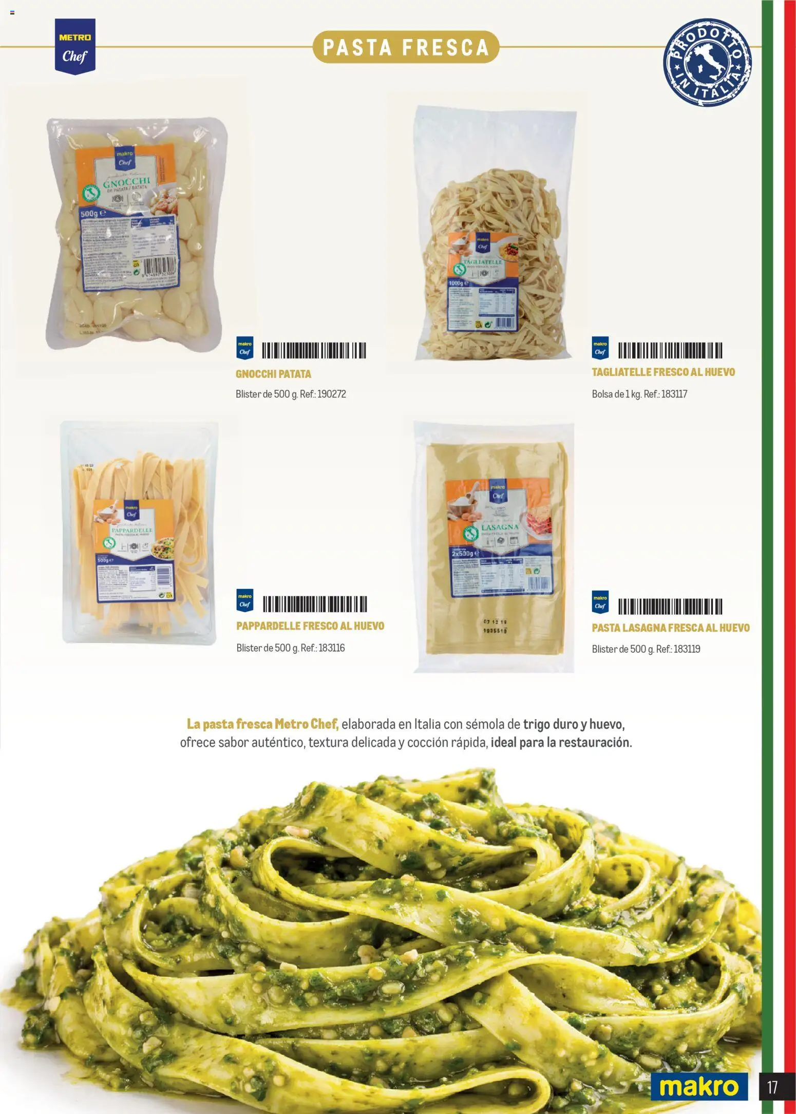 Makro Restaurantes italianos Canarias │ válido desde el 27.03.2026 | Página: 17 | Productos: Pasta, Bolsa, Δαχτυλίδι φωτός