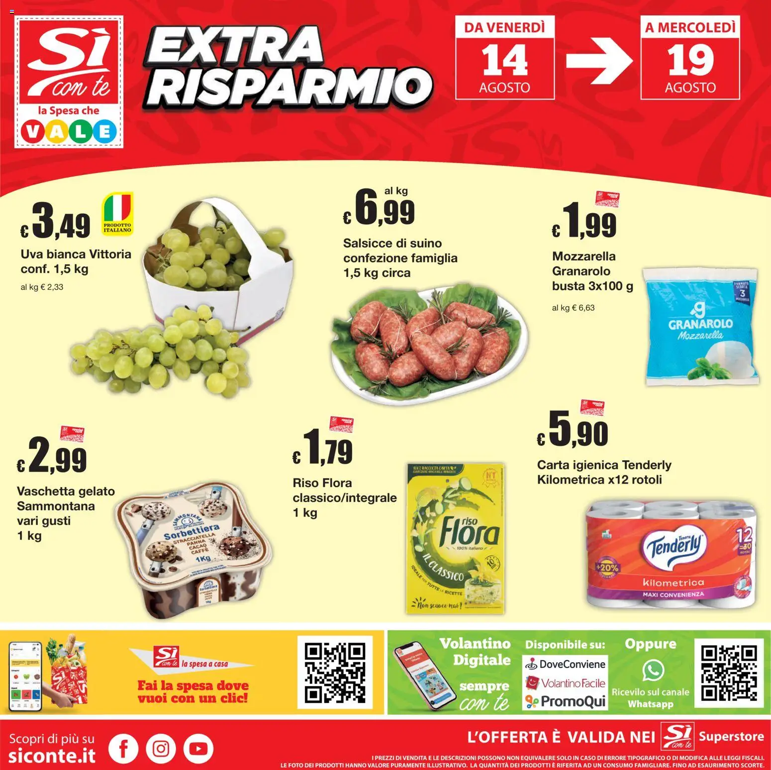 Volantino Sì con Te del 06/08/2026 | Pagina: 24 | Prodotti: Caffè, Tè, Panna, Stracciatella