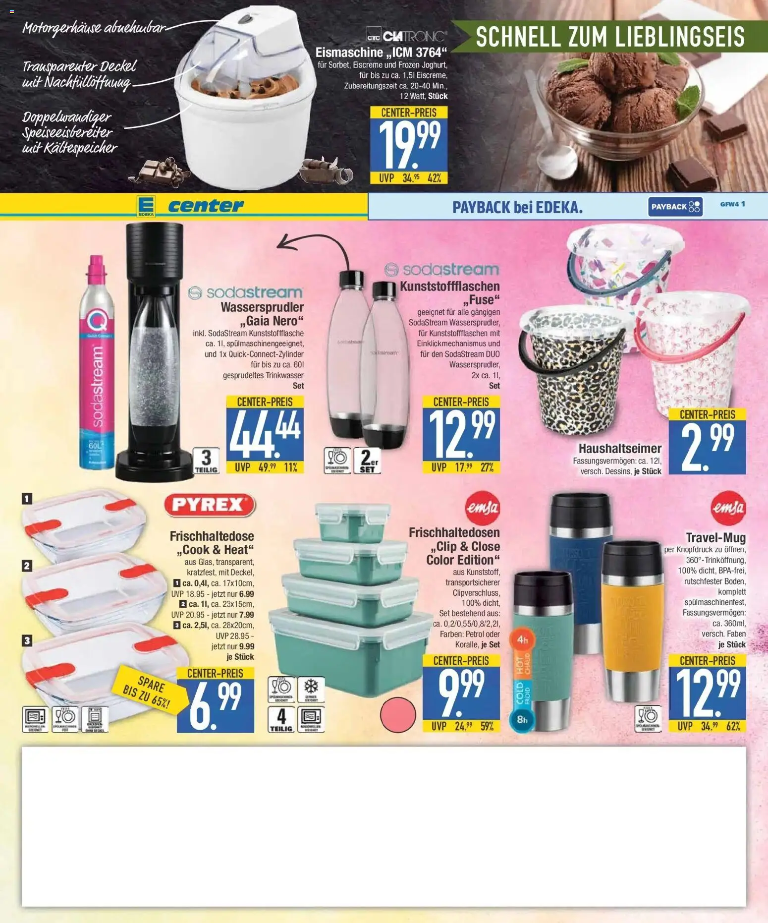 E center Prospekt Weißenburg | Seite: 17 | Produkte: Eiscreme, Sodastream