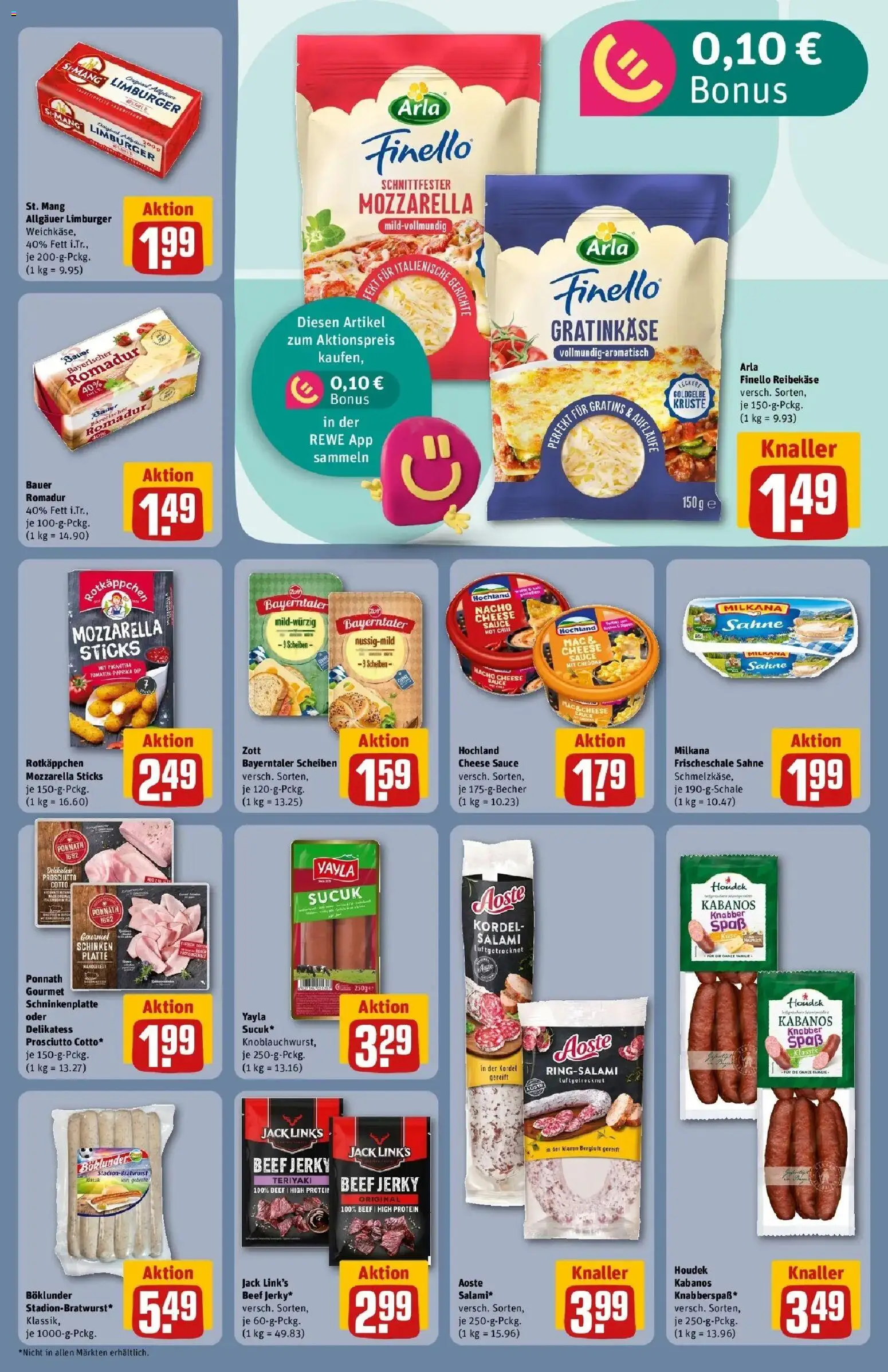 REWE Prospekt ab 28.09.2026 zum Blättern » Angebote | Seite: 25 | Produkte: Milkana, Schinken, Reibekase, Sahne
