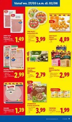 Lidl Folder week 22 - Voorbeeld van een folder van Lidl, geldig van 26.05.2026 | Pagina: 11 | Producten: Ham, Muesli, Chicken Nuggets, Nice
