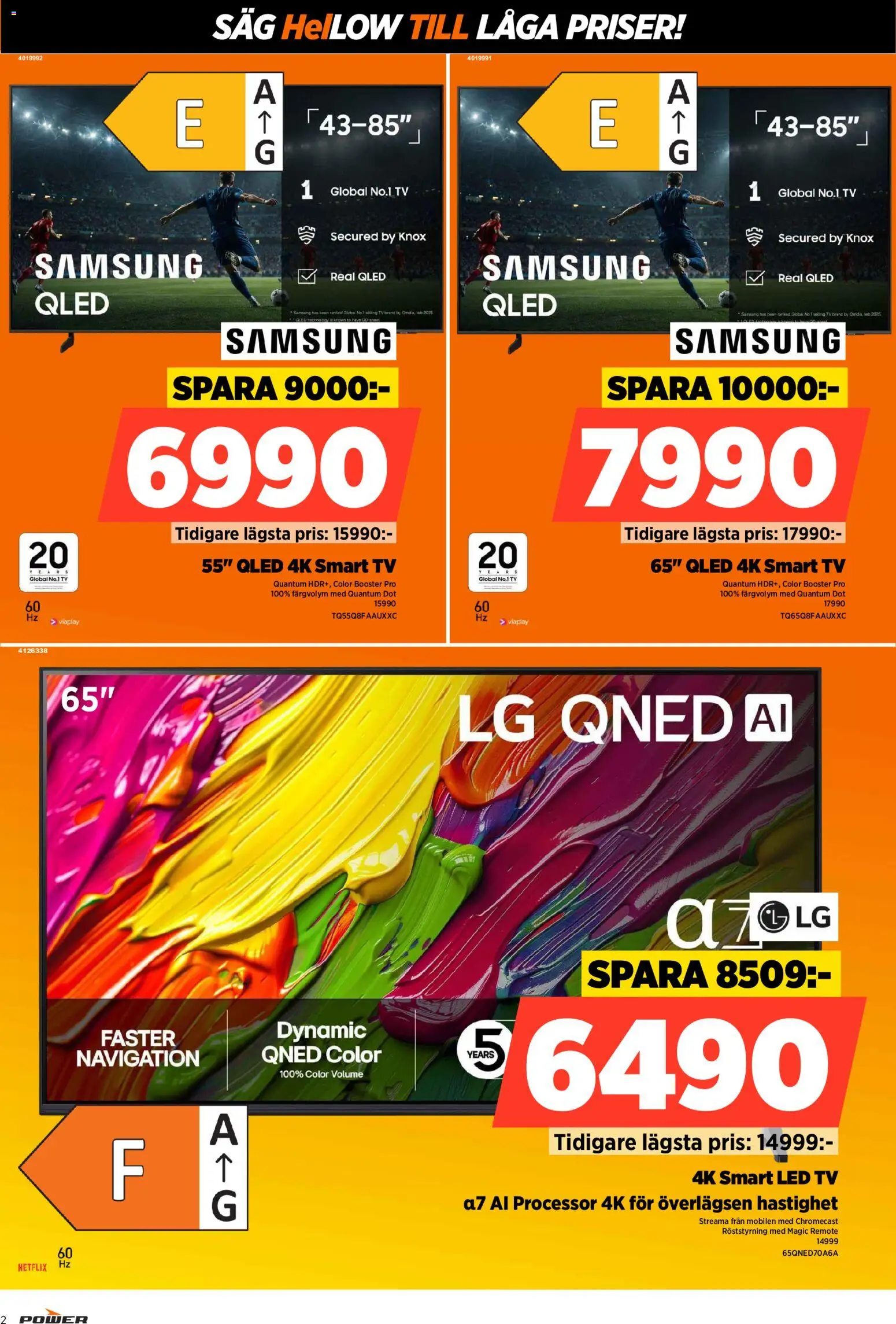 Power reklamblad aktuell från 01.06.2026 | Sida: 2 | Produkter: Såg, Smart tv, Tv, Led tv