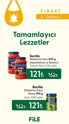 08.05.2026 tarihinden itibaren geçerli olan File Market kataloğu önizlemesi | Sayfa: 2 | Ürünler: Makarna sosu, Makarna