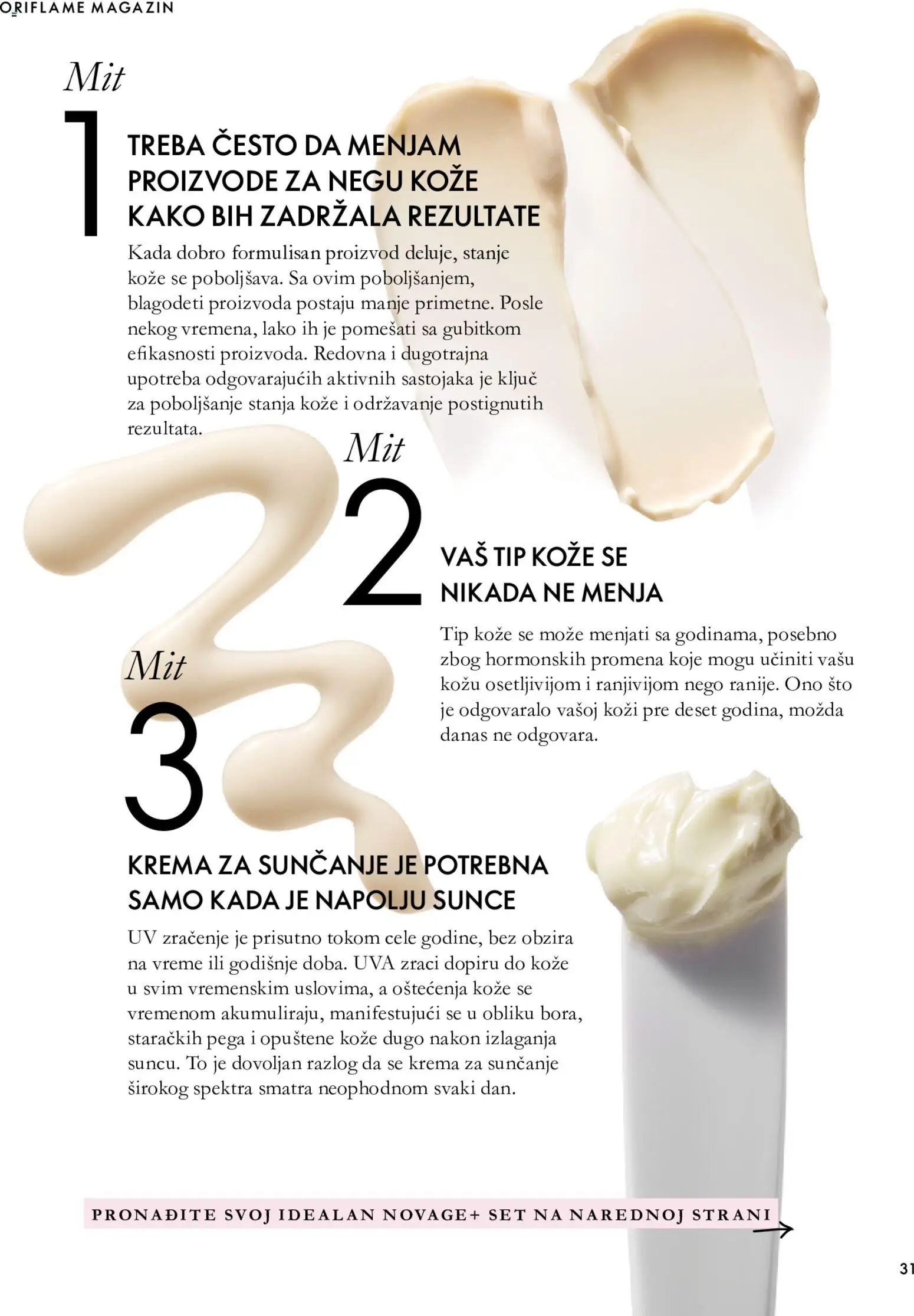 Oriflame katalog - važi od 07.10.2026 | Strana: 31 | Proizvode: Magazin, Sto, Krema, Krema za sunčanje
