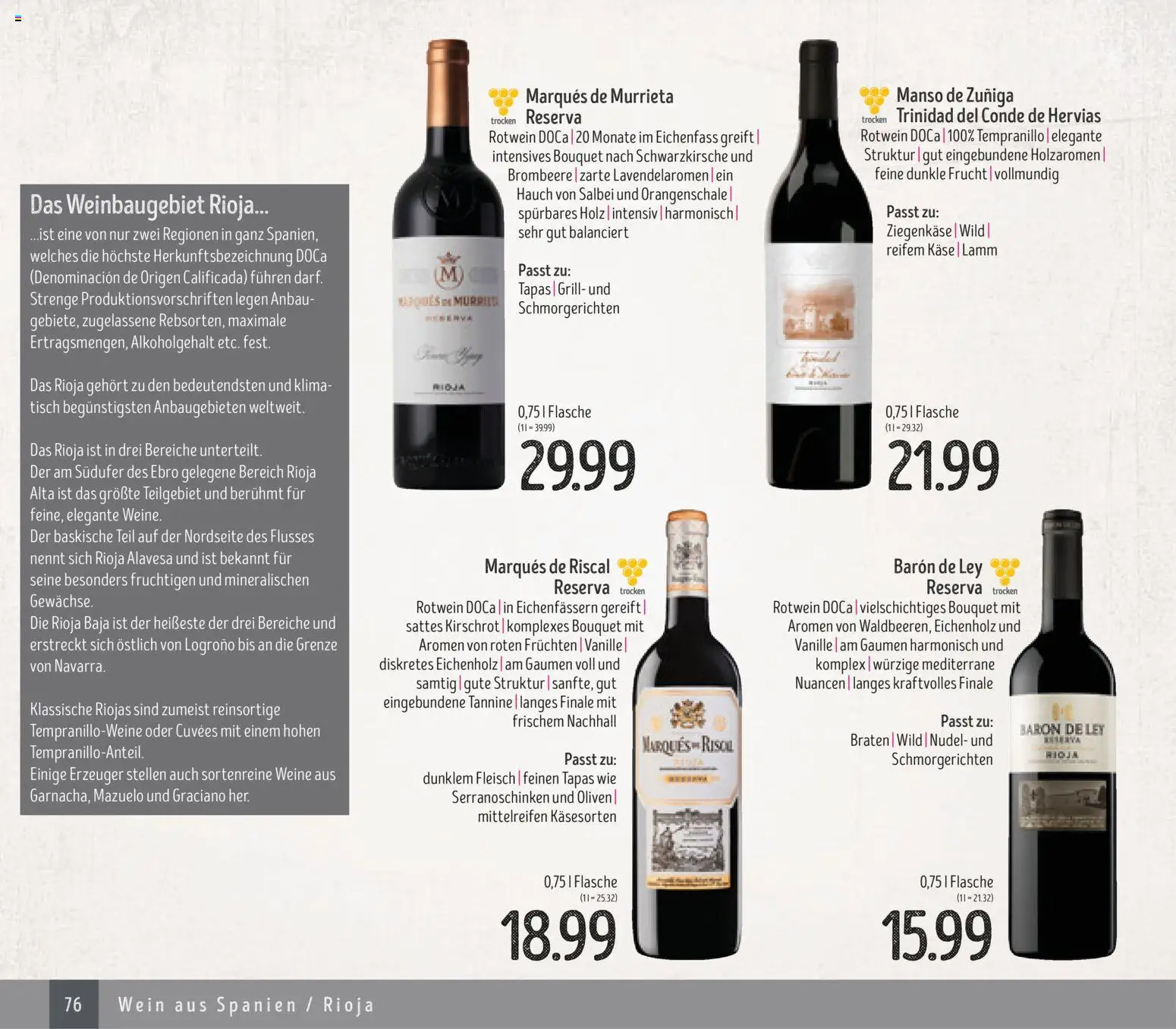 Edeka Struve Wein– und Spirituosen – gültig ab 14.11.2025 | Seite: 76 | Produkte: Grill, Tisch, Wein, Fleisch