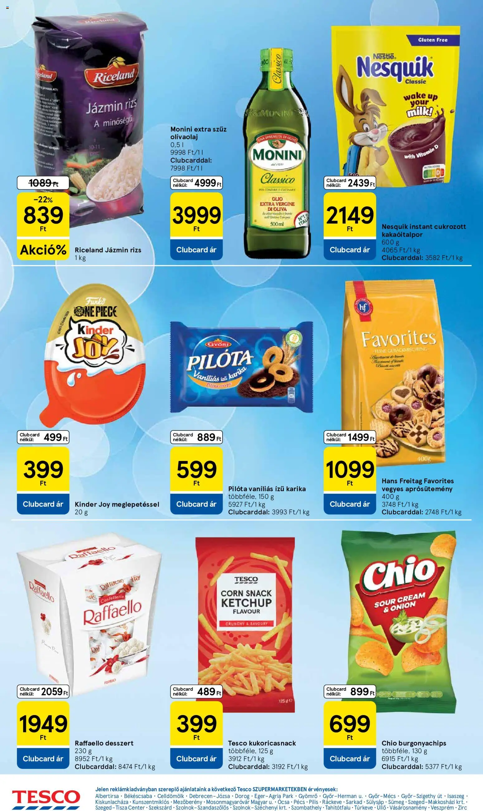 Tesco akciós ujság - amely érvényes a következő dátumtól: 2026.10.01. | Oldal: 4 | Termékek: Monini, Burgonyachips, Rizs, Ketchup