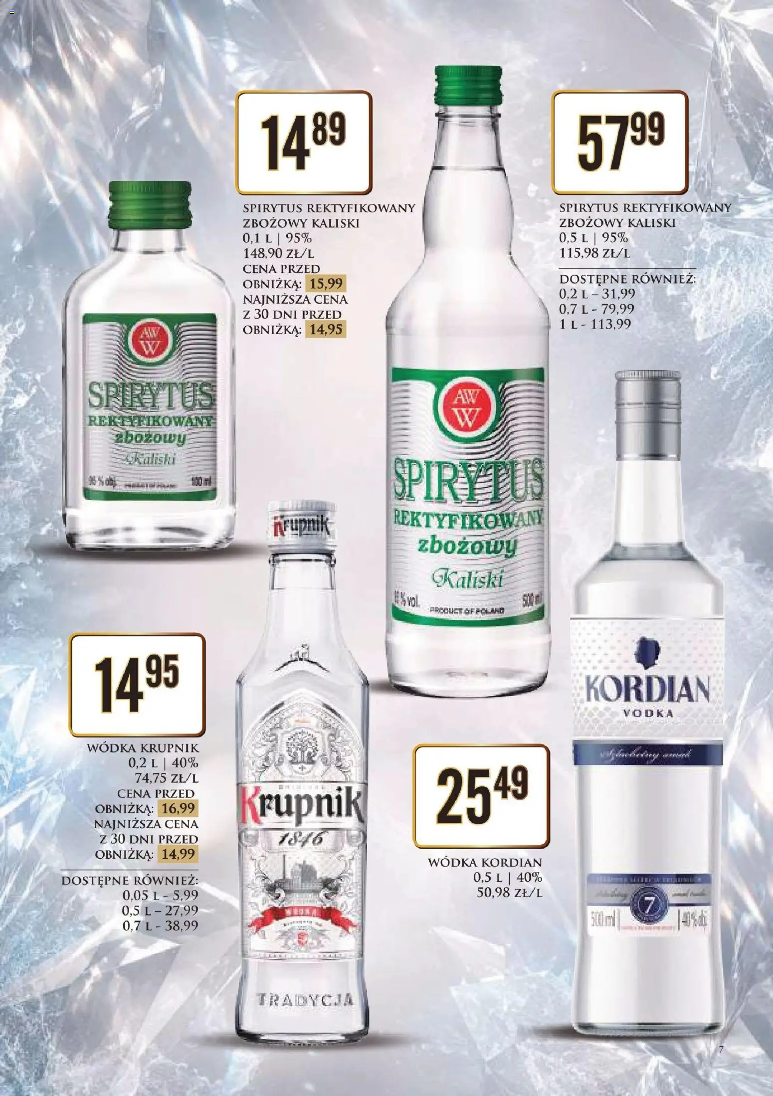 Dino gazetka alkoholowa od 29.05.2026 | Strona: 7 | Produkty: Spirytus rektyfikowany, Vodka, Wódka