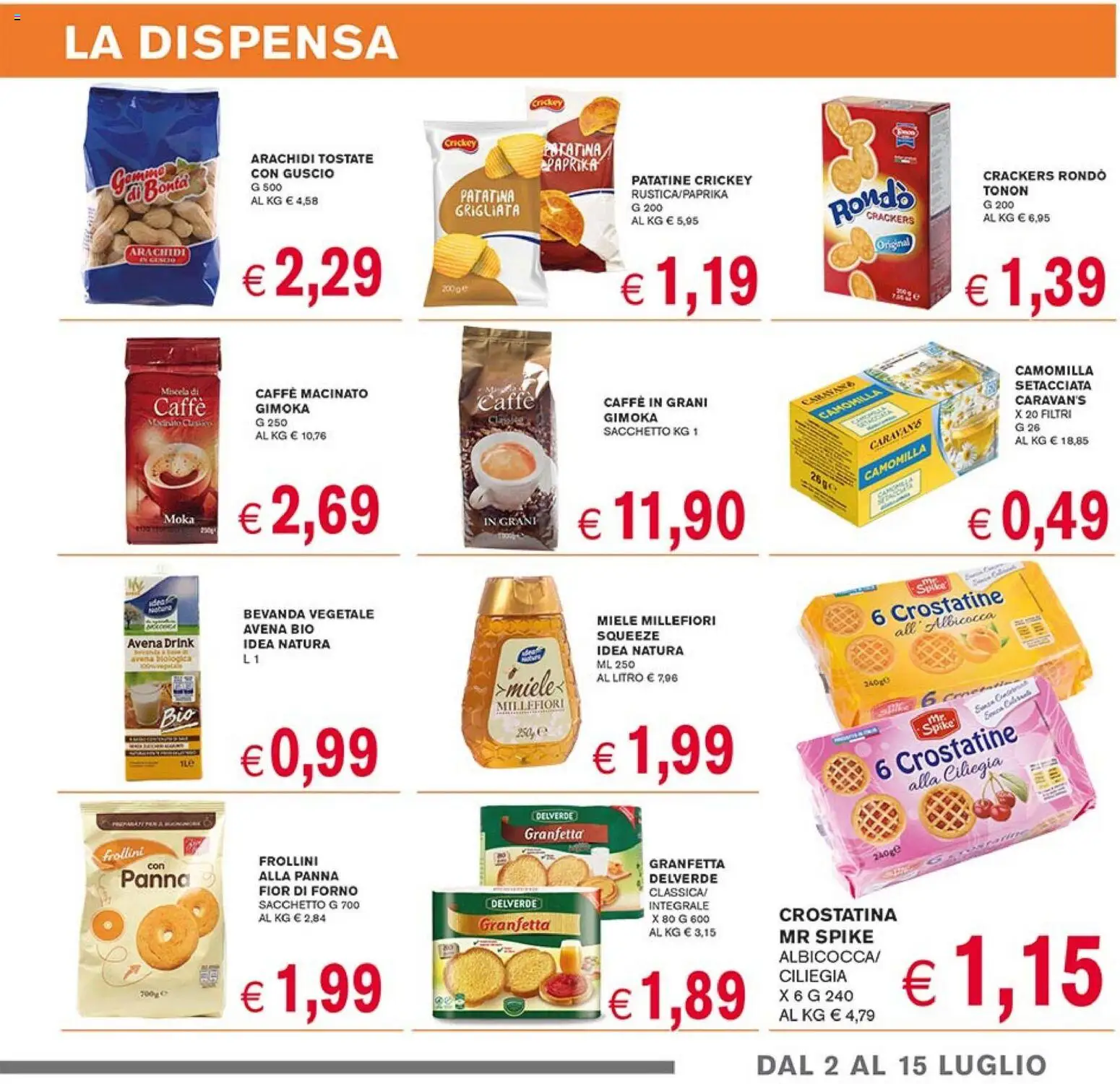 Volantino Coal del 02/07/2026 | Pagina: 9 | Prodotti: Patatine, Crackers, Caffè in grani, Macinato