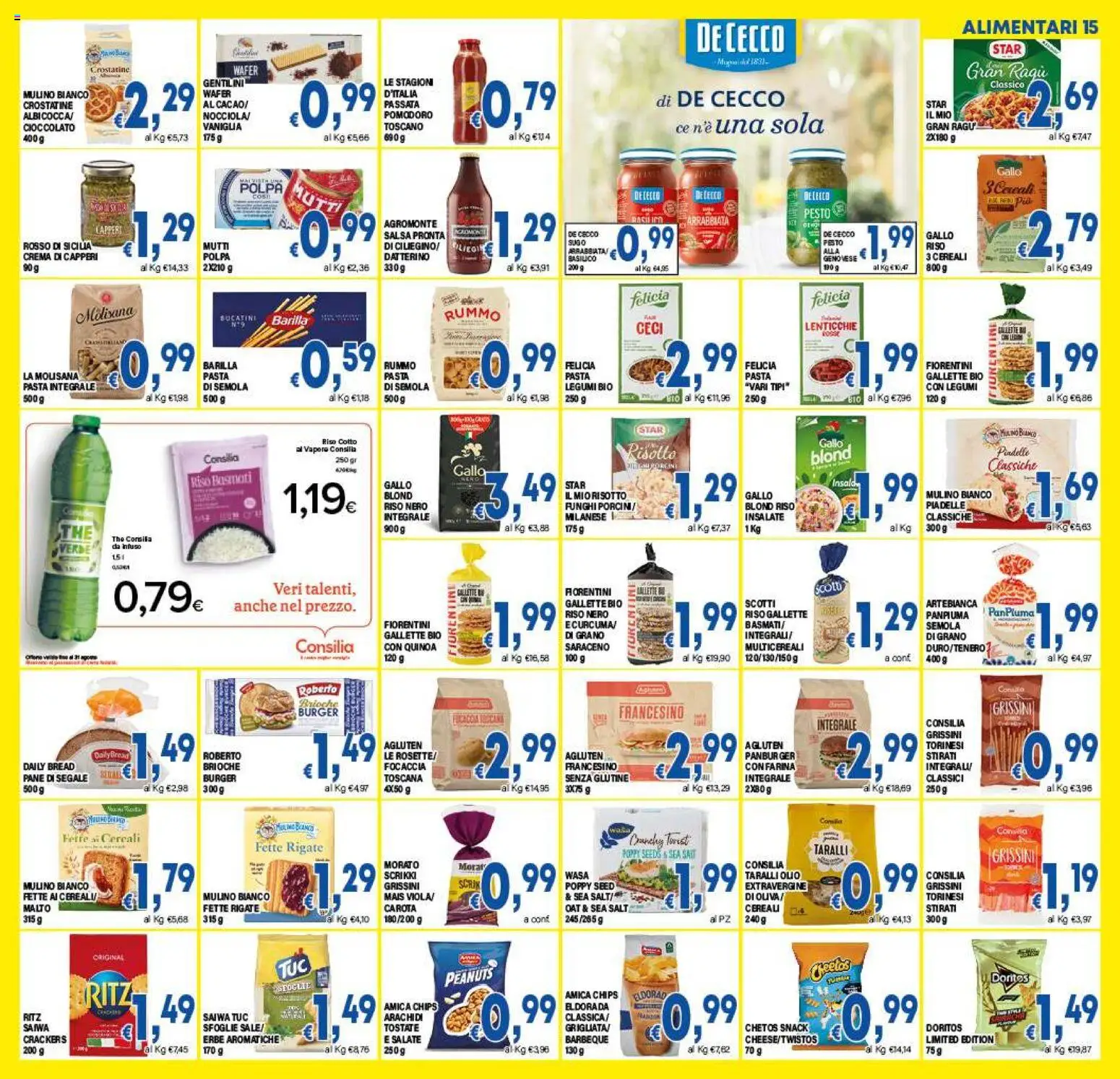 Volantino DEM del 21/08/2026 | Pagina: 15 | Prodotti: Vaniglia, Crackers, Pesto, Arachidi